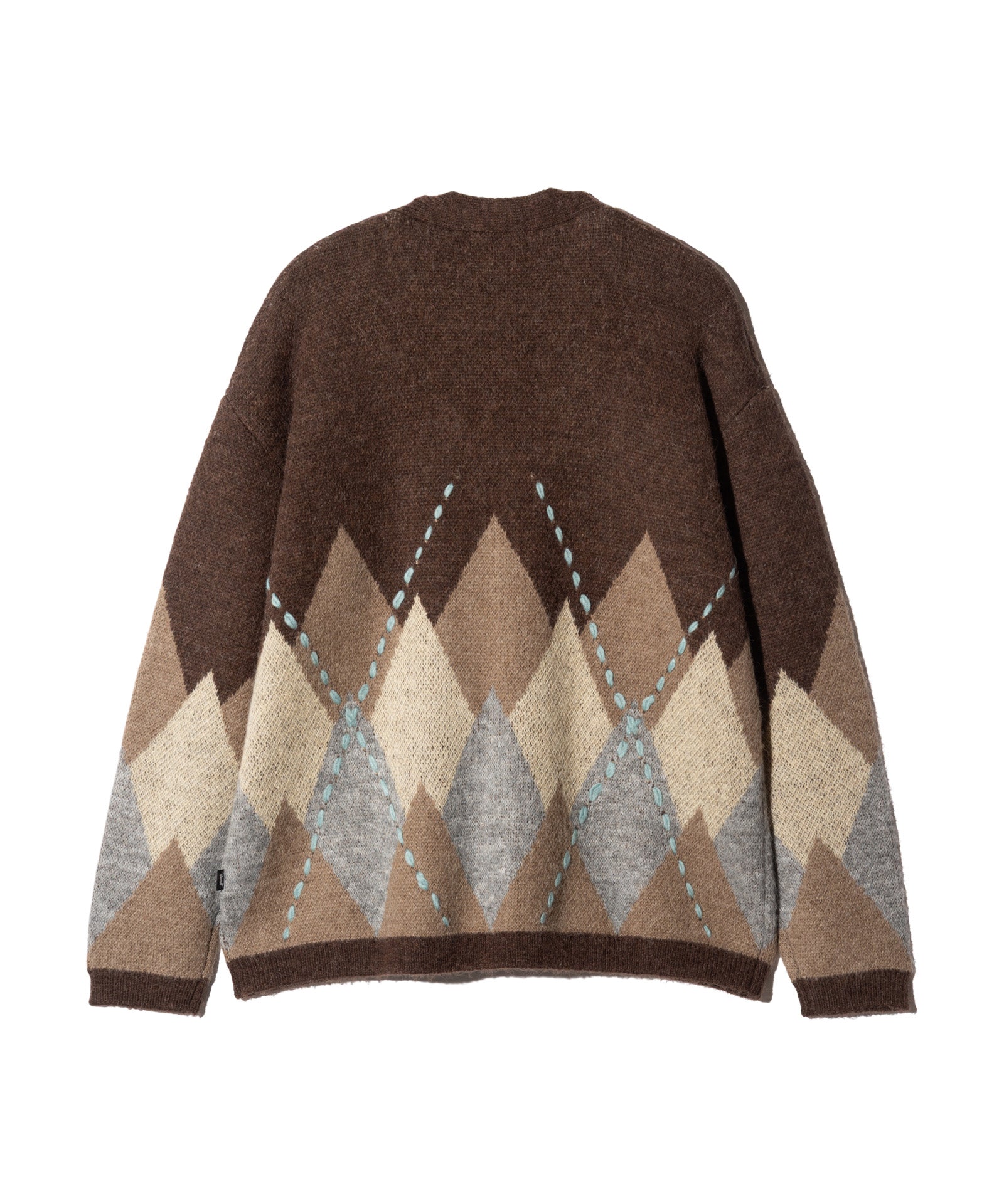 wales bonner アーガイルカーディガン Sサイズ GB0326/KNT01 : Beadswork Argyle Cardigan / ビーズワークアーガイル