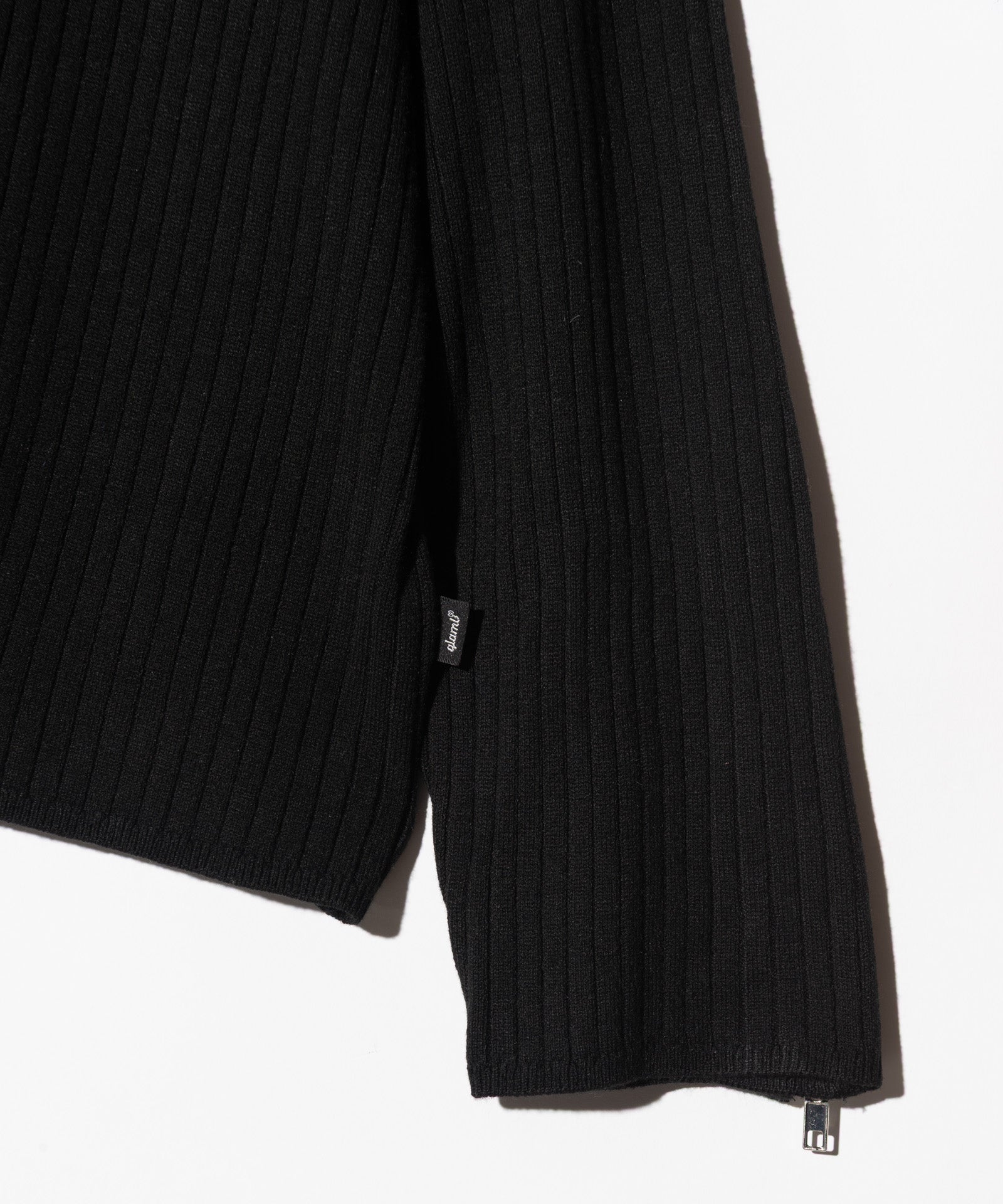 GB0326/KNT03 : Zip Rib Knit / ジップリブニット | glamb Online