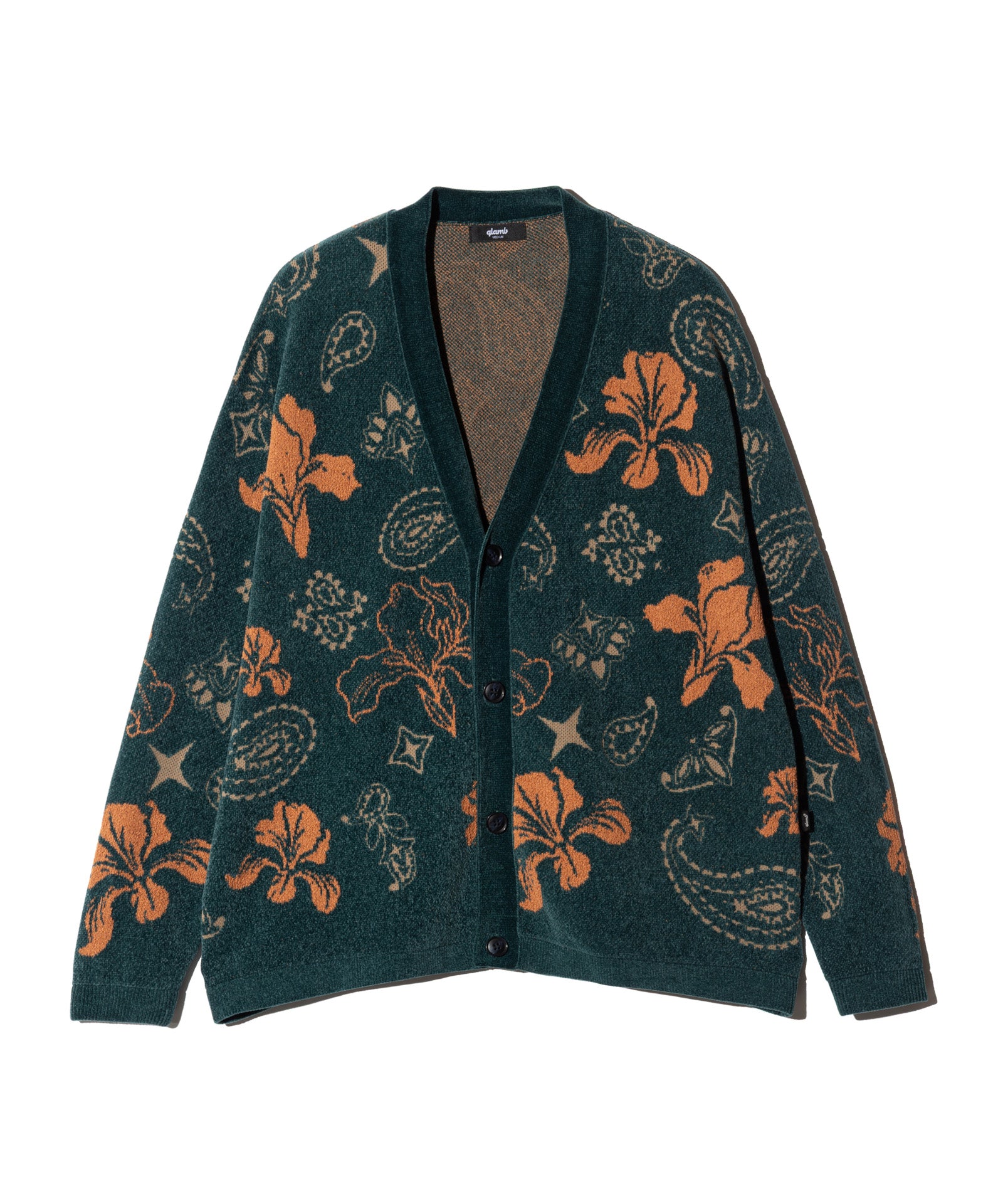 GB0326/KNT06 : Flower Paisley Cardigan / フラワーペイズリー