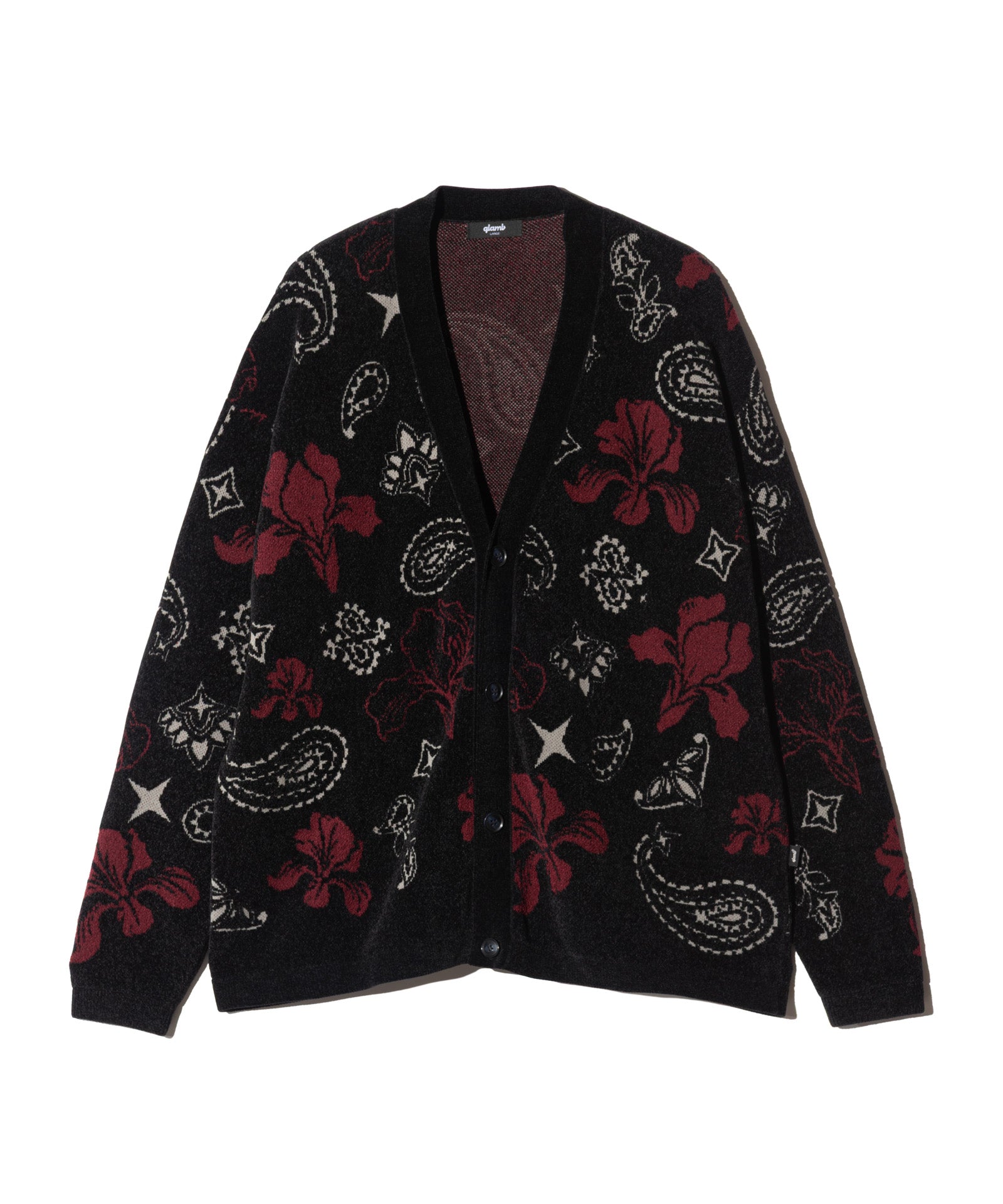 GB0326/KNT06 : Flower Paisley Cardigan / フラワーペイズリー