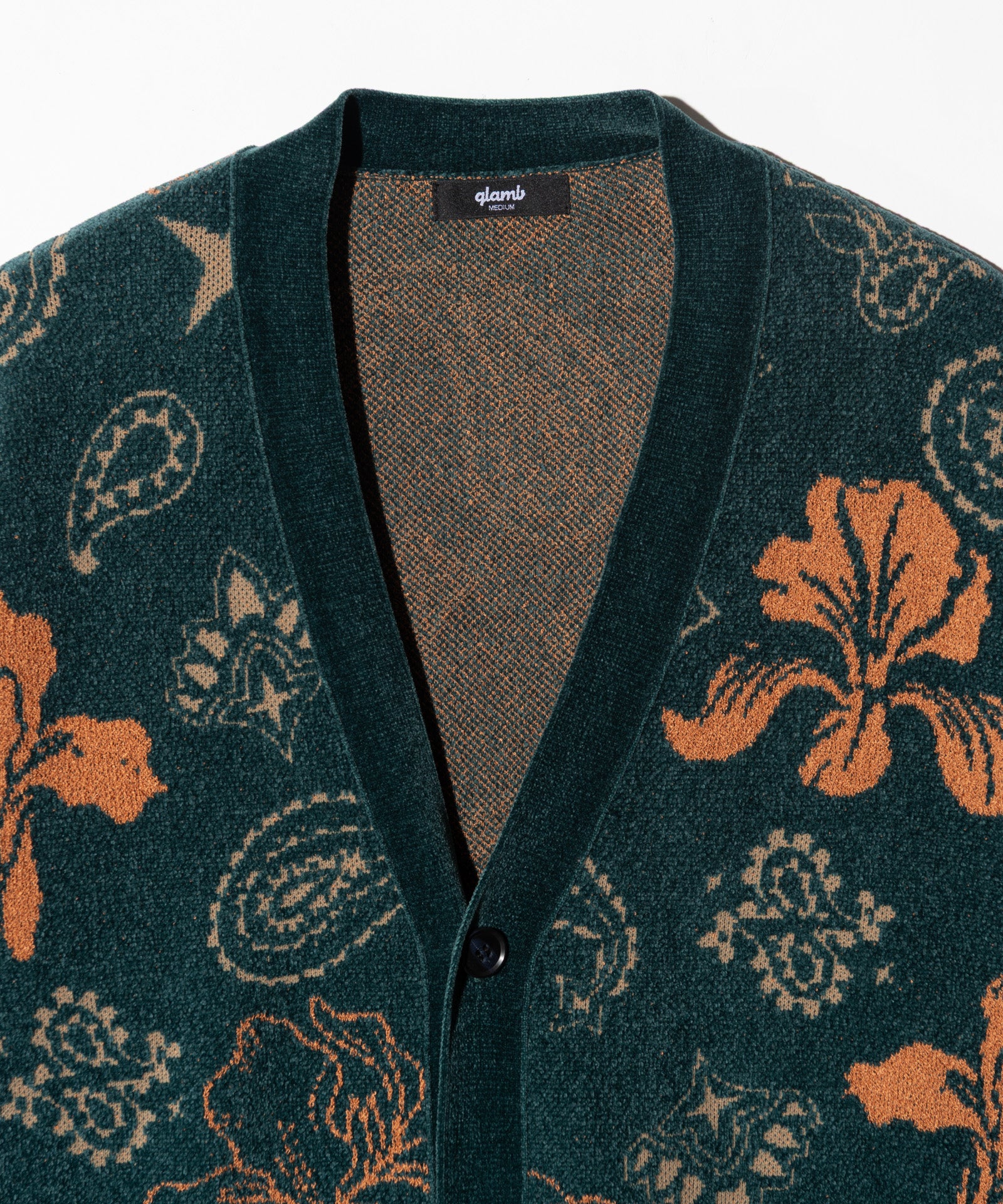 GB0326/KNT06 : Flower Paisley Cardigan / フラワーペイズリー