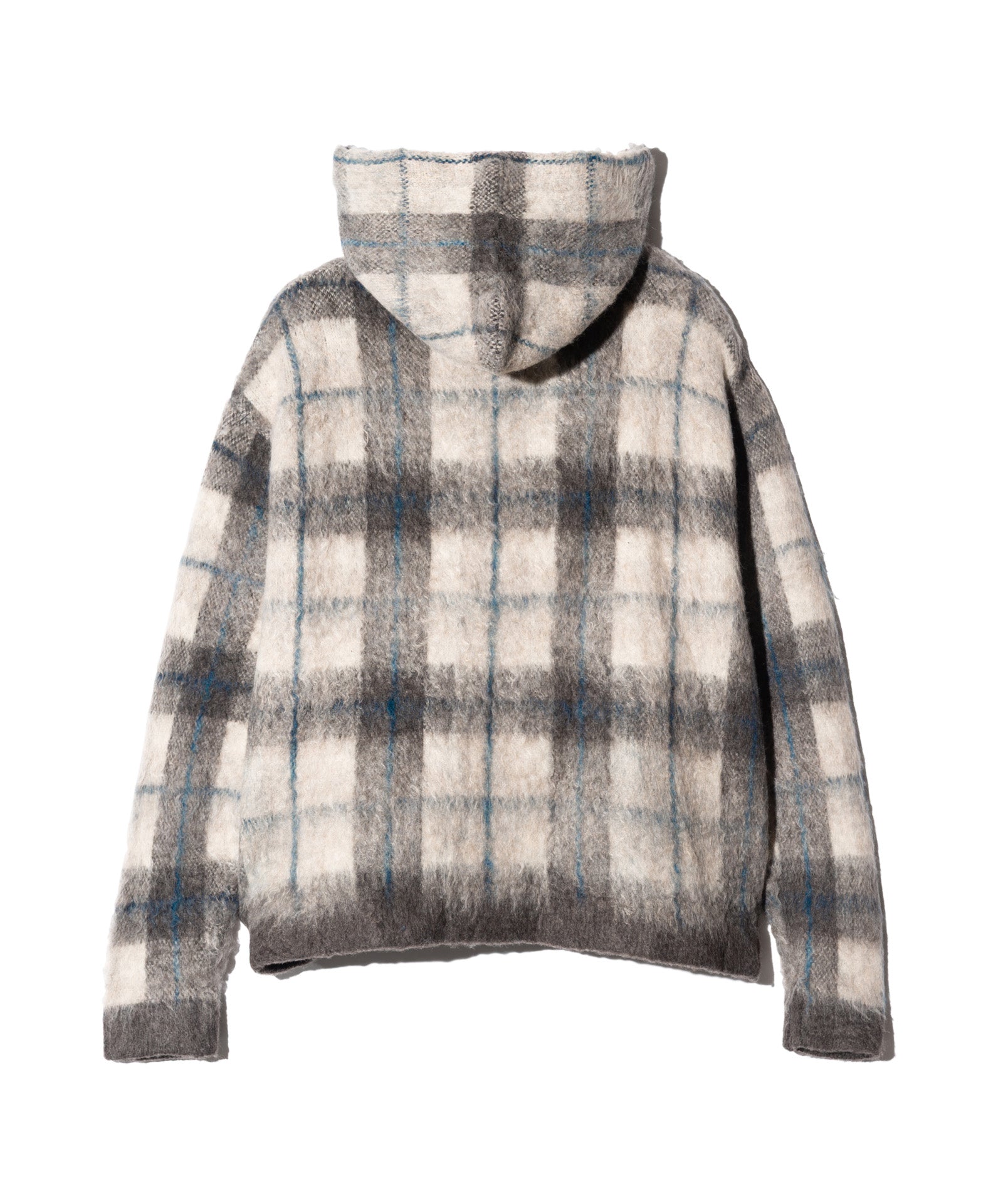 GB0326/KNT07 : Check Knit Hoodie / チェックニットフーディー