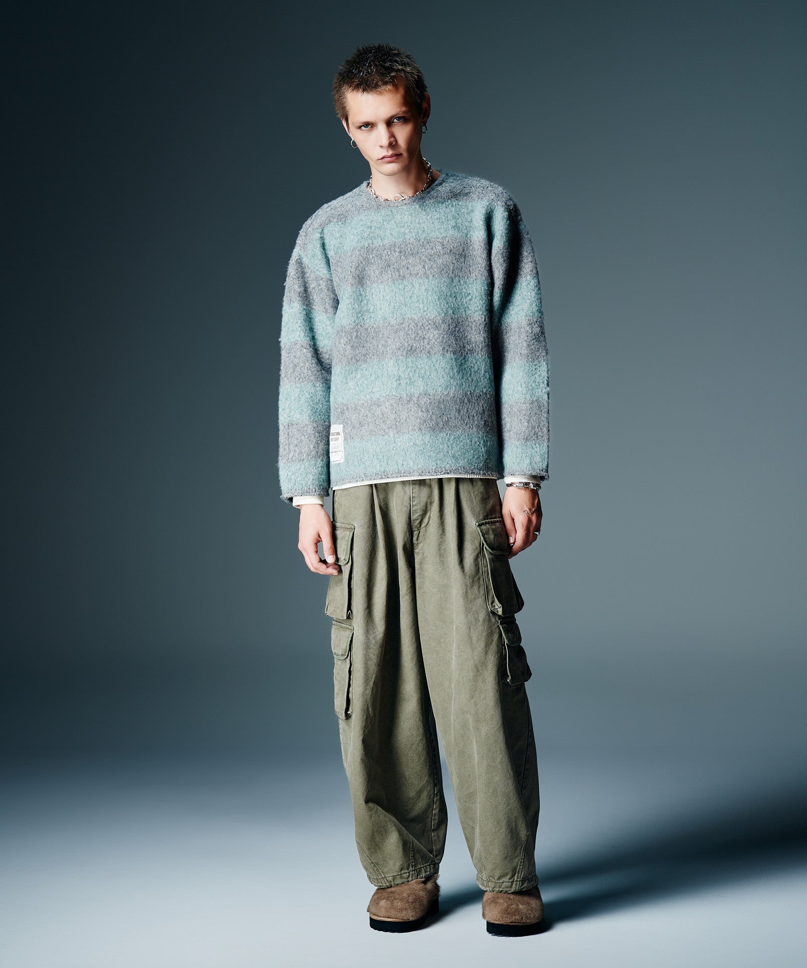 GB0326/KNT09 : Fuzzy Pullover Knit / ファジープルオーバーニット