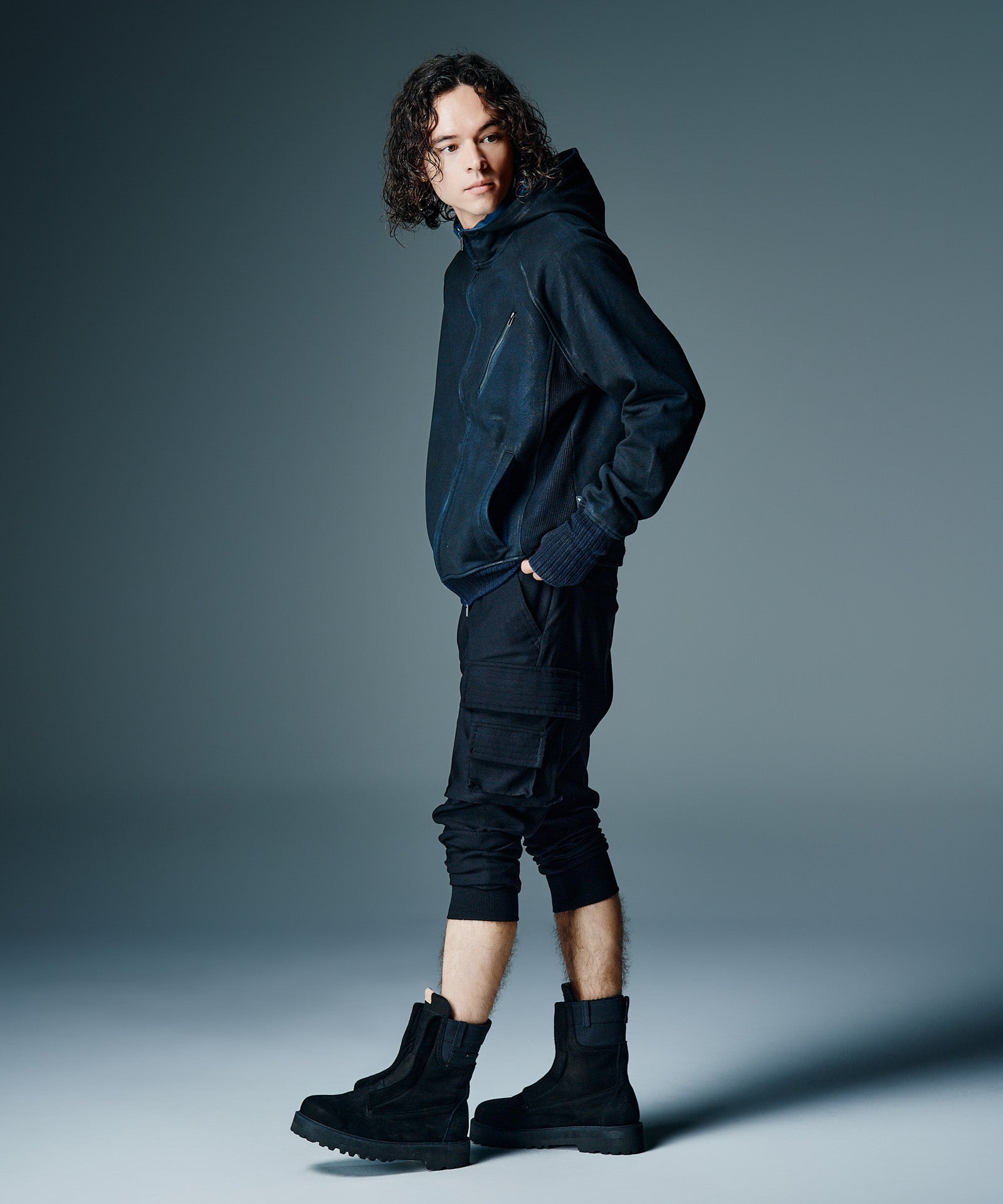 GB0326/P01 : Sarrouel Rib Cargo Pants / サルエルリブカーゴパンツ