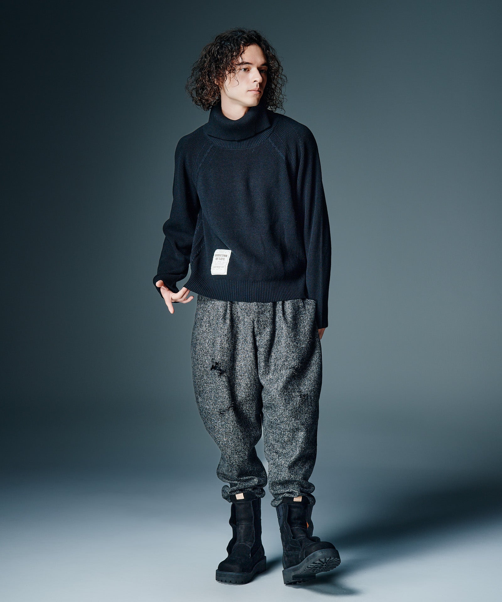 GB0326/P05 : Tweed Jogger Pants / ツイードジョガーパンツ | glamb