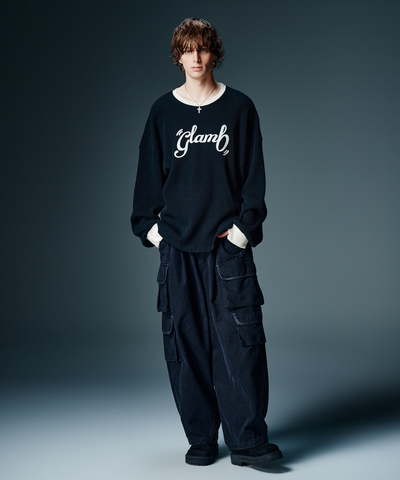 GB0326/P09 : Fade Asymmetry Cargo Pants / フェイドアシンメトリー