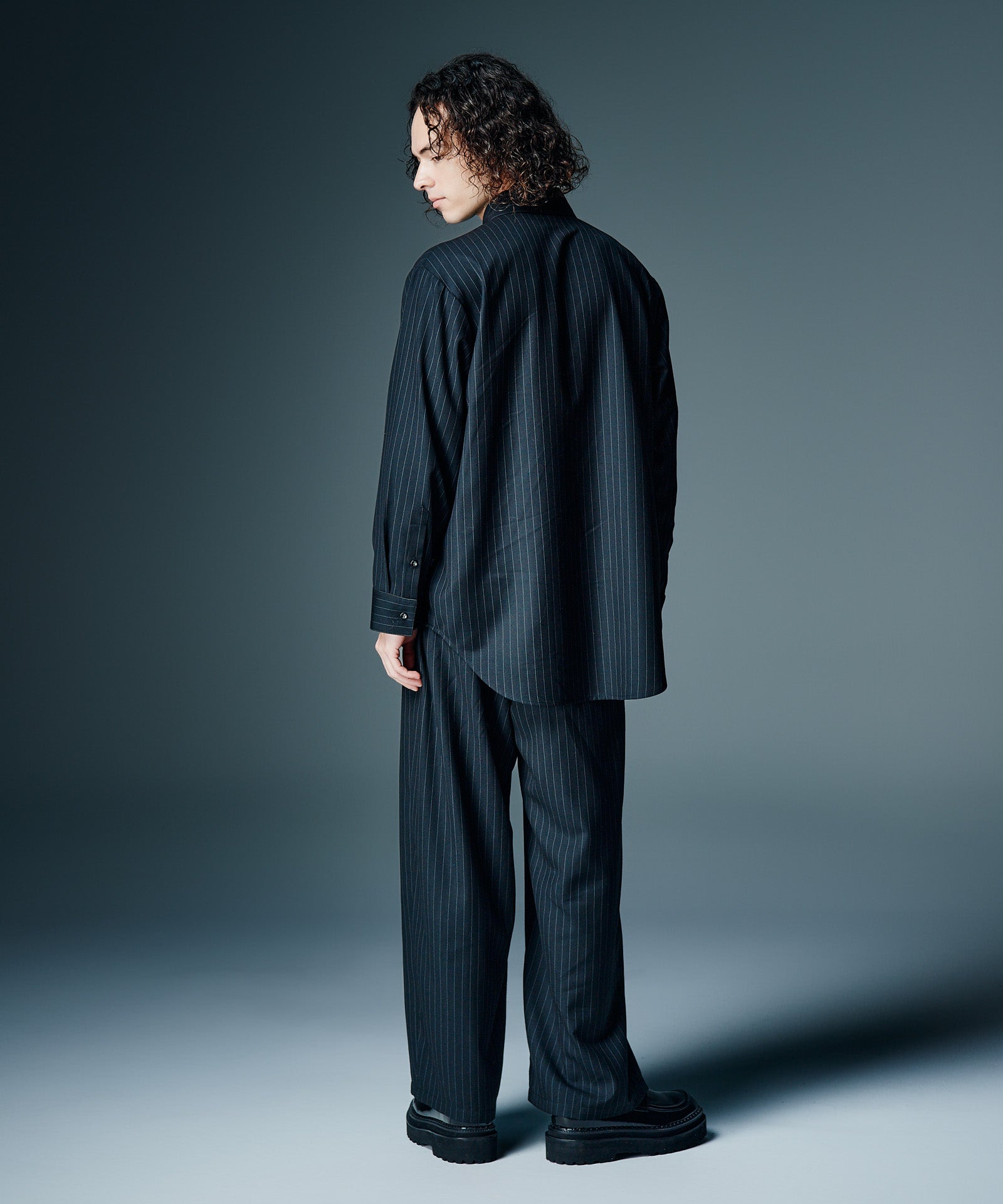 GB0326/SH05 : Suit Fabric Oversize Shirt / スーツファブリック GB0326/SH05 : Suit Fabric Oversize Shirt / スーツファブリック