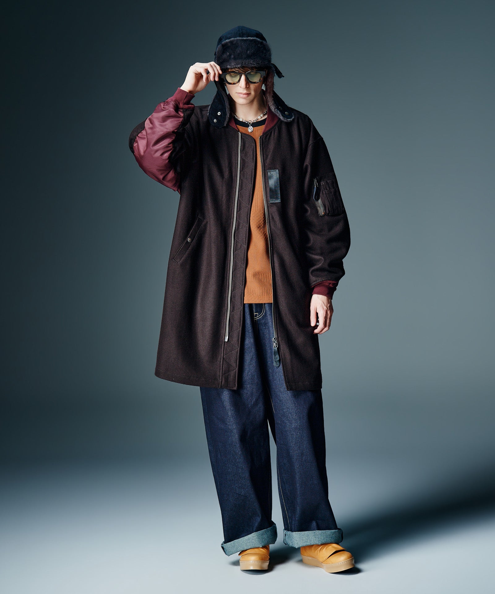 GB0326/P11 : Roll Up Baggy Denim / ロールアップバギーデニム