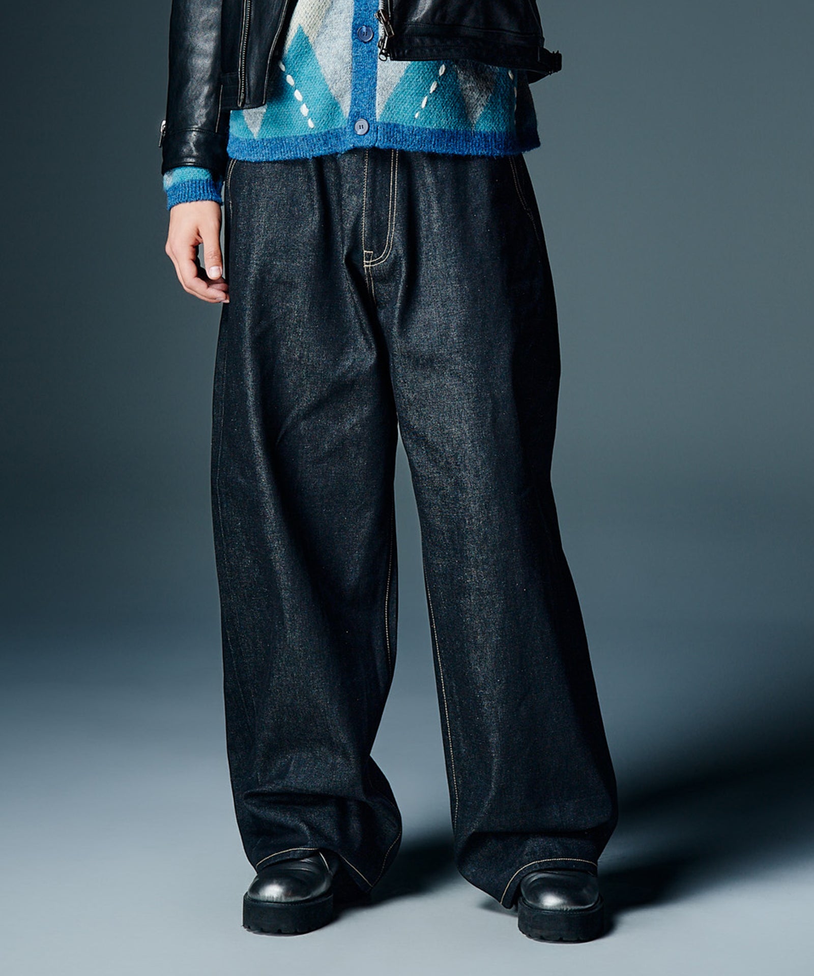 GB0326/P11 : Roll Up Baggy Denim / ロールアップバギーデニム
