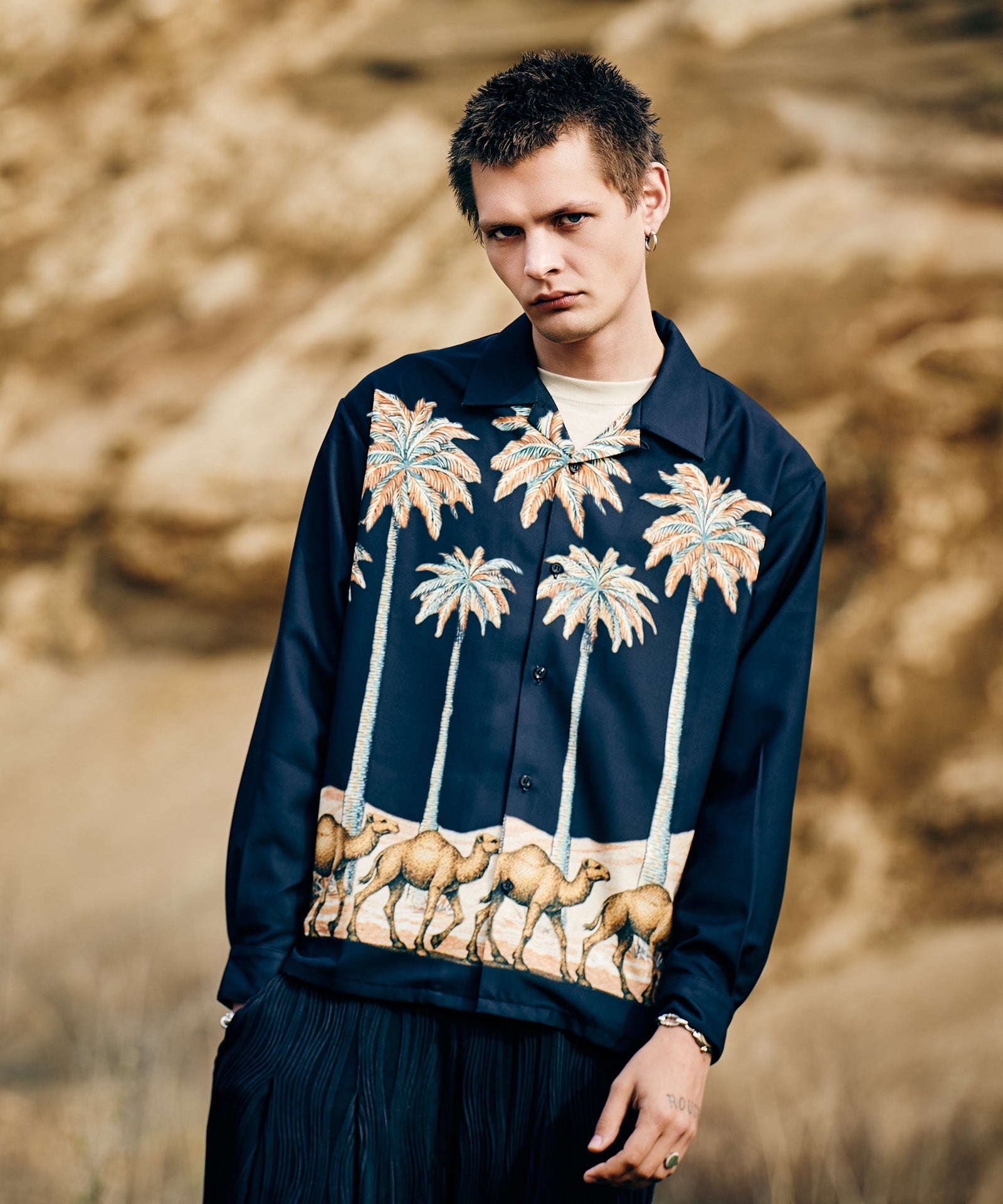 GB0326/SH02 : Desert Parade Aloha Shirt / デザートパレードアロハ