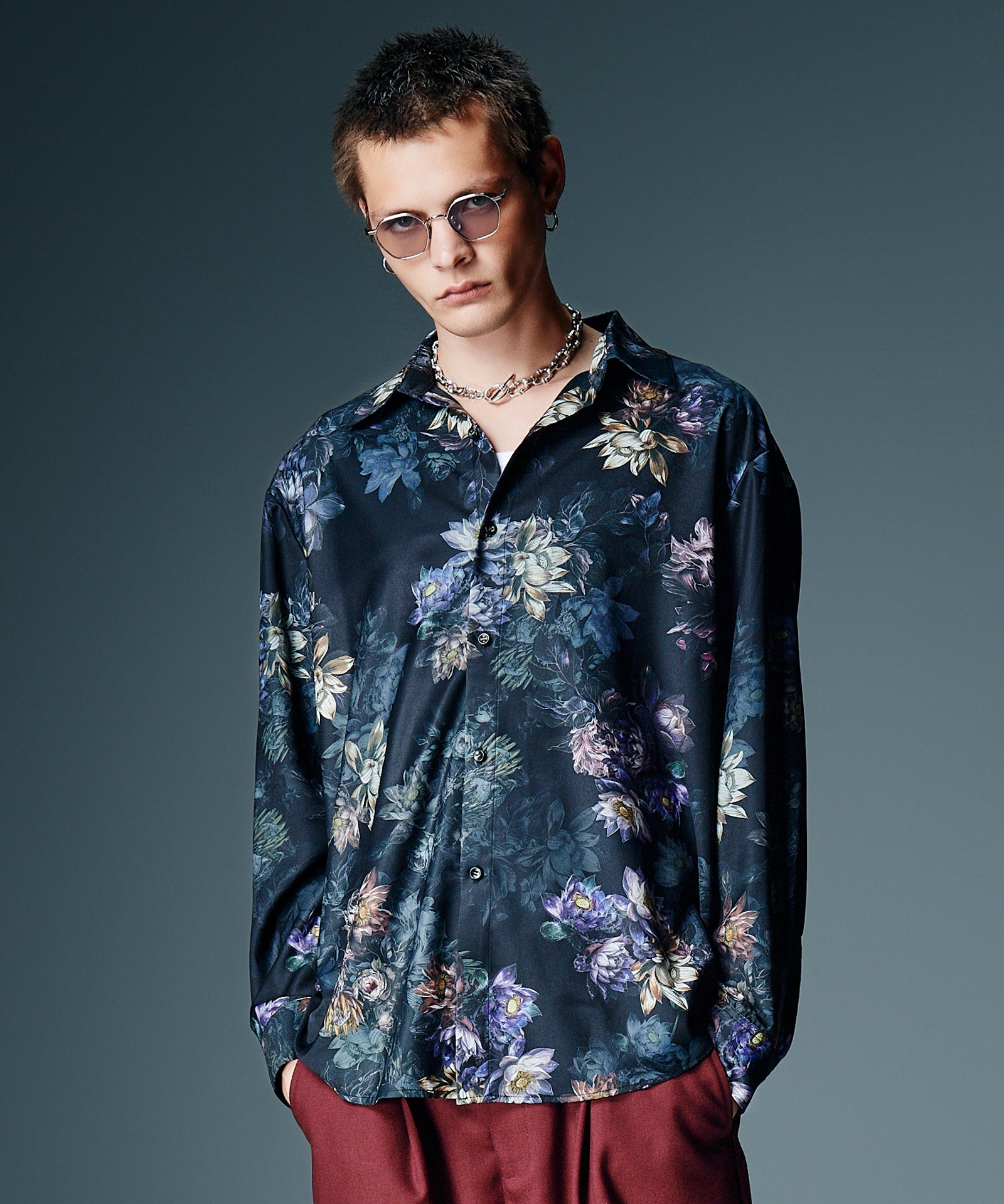 GB0326/SH03 : Nightfall Flower Shirt / ナイトフォールフラワー