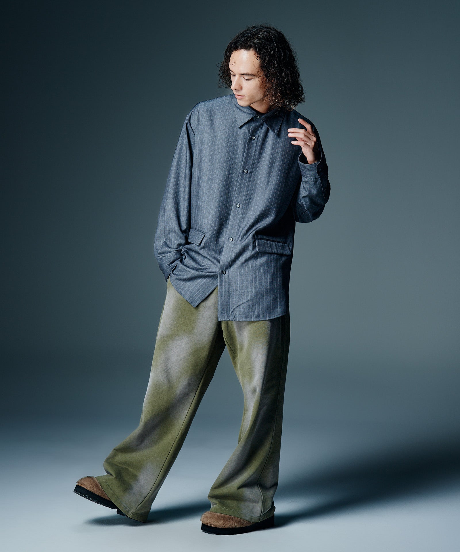 限定セール 新品未使用  ヤヌーク ジミータバニティ シルク オーバーシャツ GB0326/SH05 : Suit Fabric Oversize Shirt / スーツファブリック