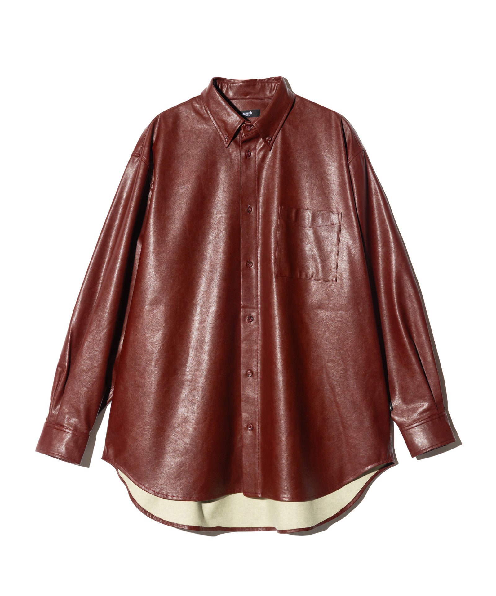 GB0326/SH06 : Synth Leather Button Down Shirt / シンセレザーボタン