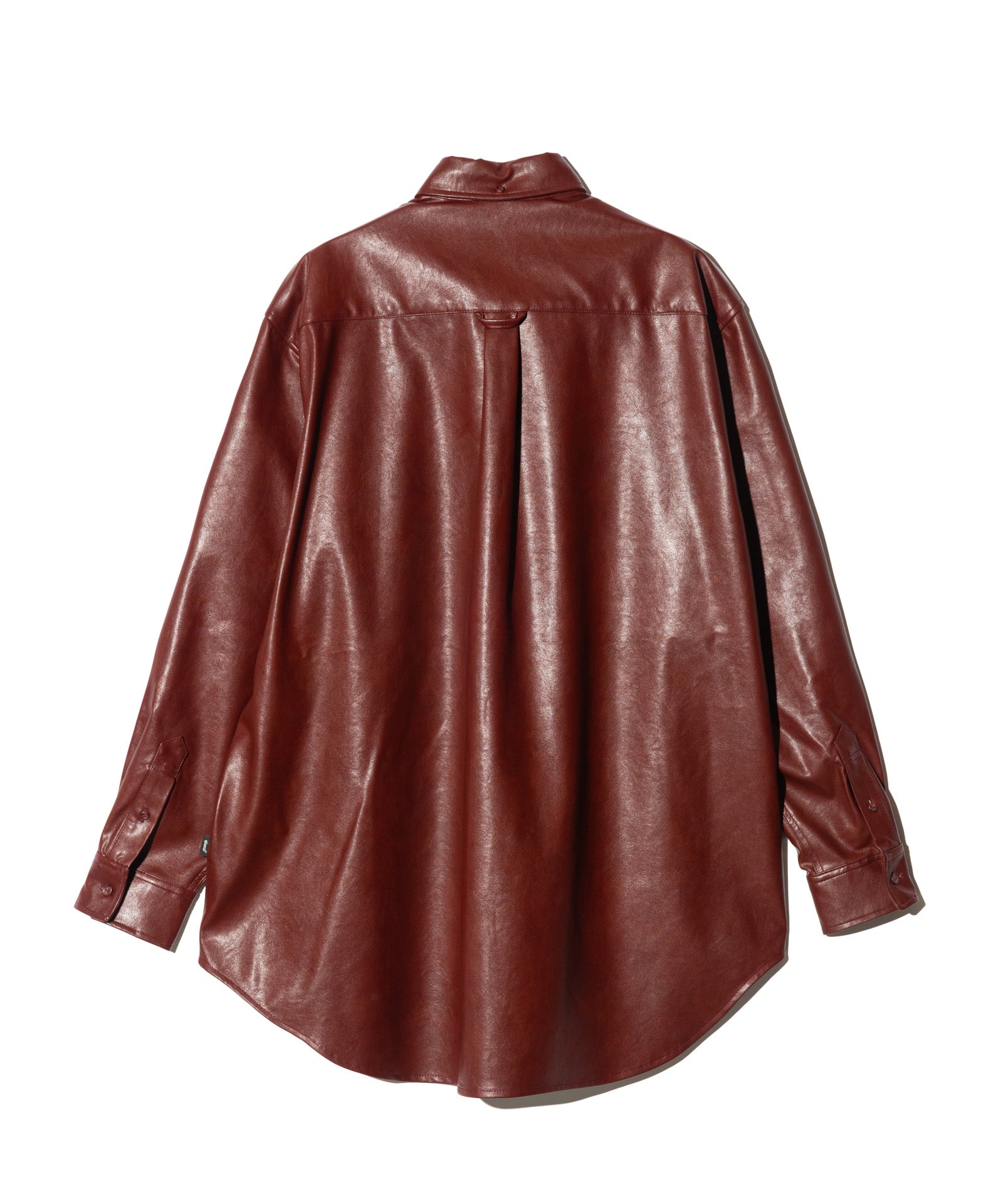GB0326/SH06 : Synth Leather Button Down Shirt / シンセレザーボタン