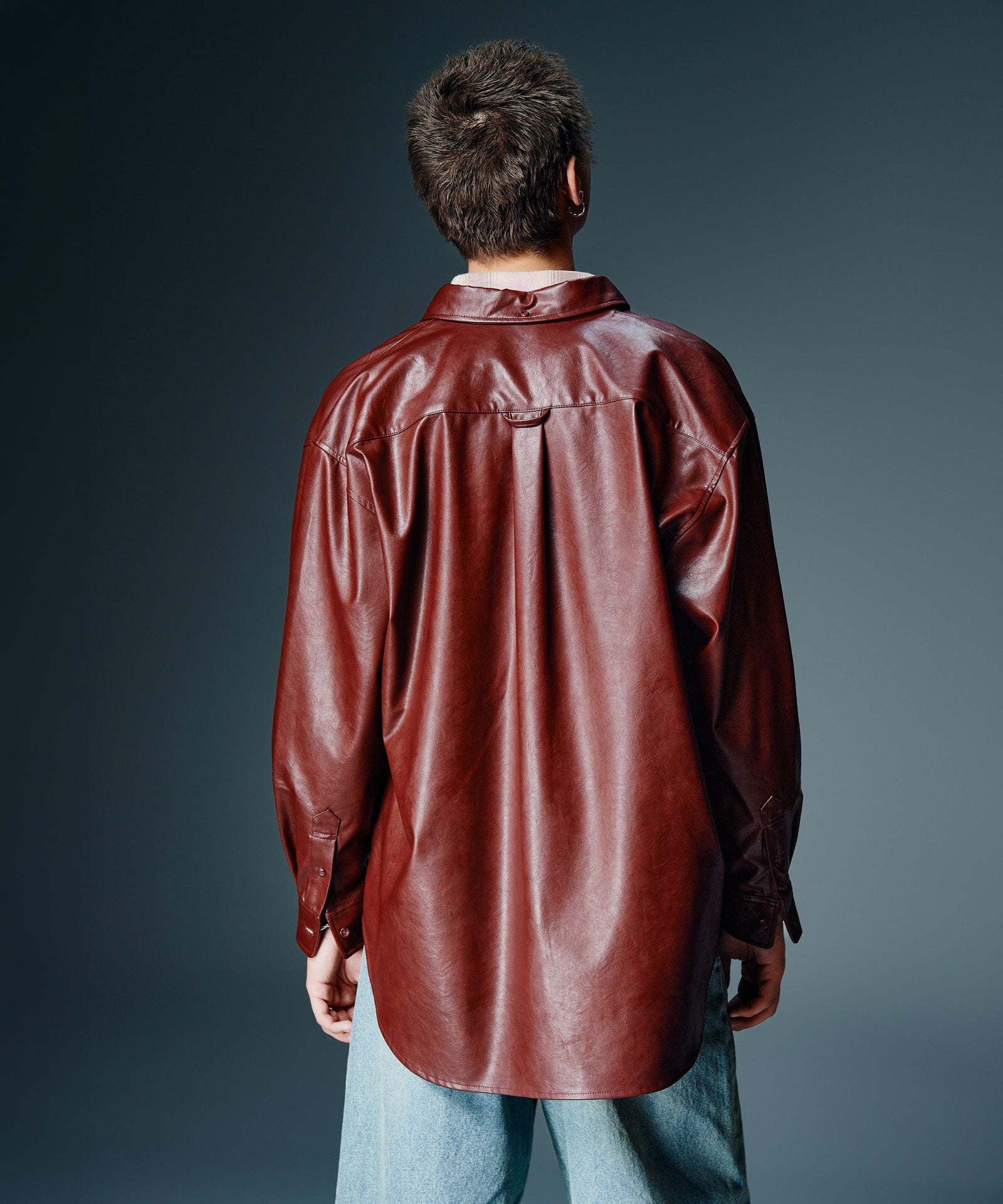 baziszt レザーシャツ GB0325/SH06 : Synth Leather Shirt / シンセレザーシャツ | glamb