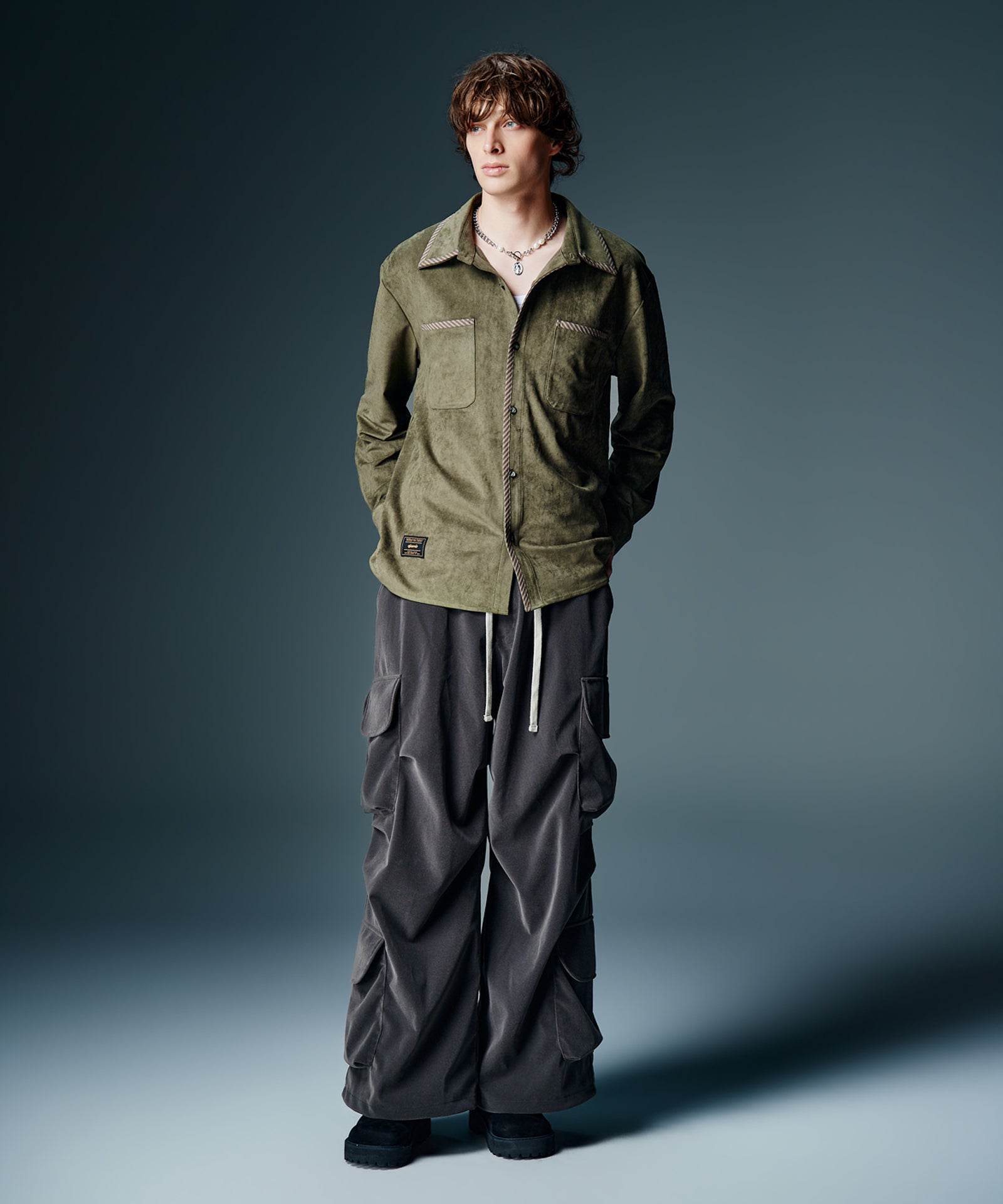 GB0326/SH09 : Velour Pajamas Shirt / ベロアパジャマシャツ | glamb