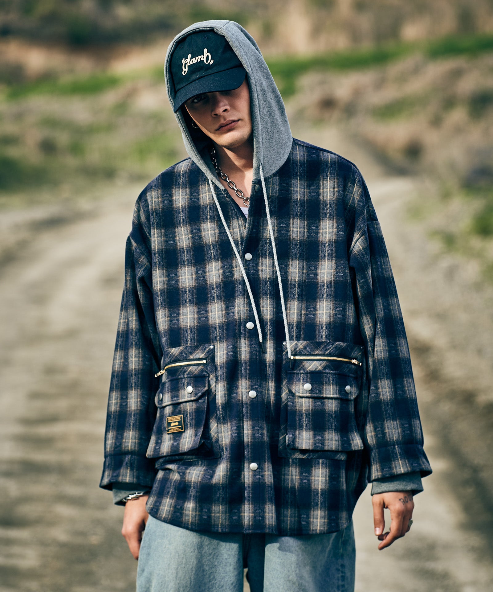 GB0326/SH11 : 4XL Hoodie Shirt / 4XLフーディーシャツ | glamb