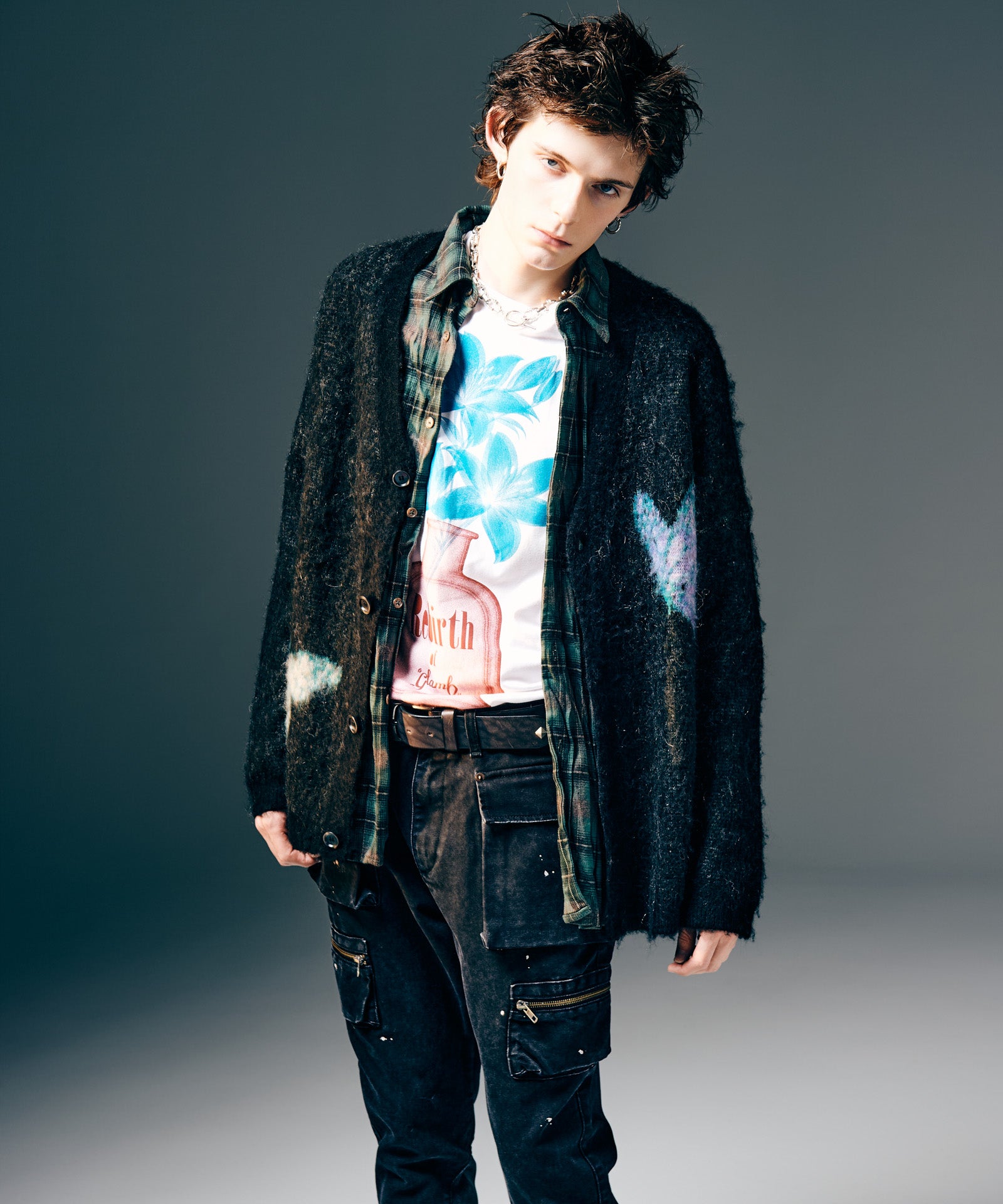 GB0425/KNT01 : Rebirth Cardigan / リバースカーディガン | glamb