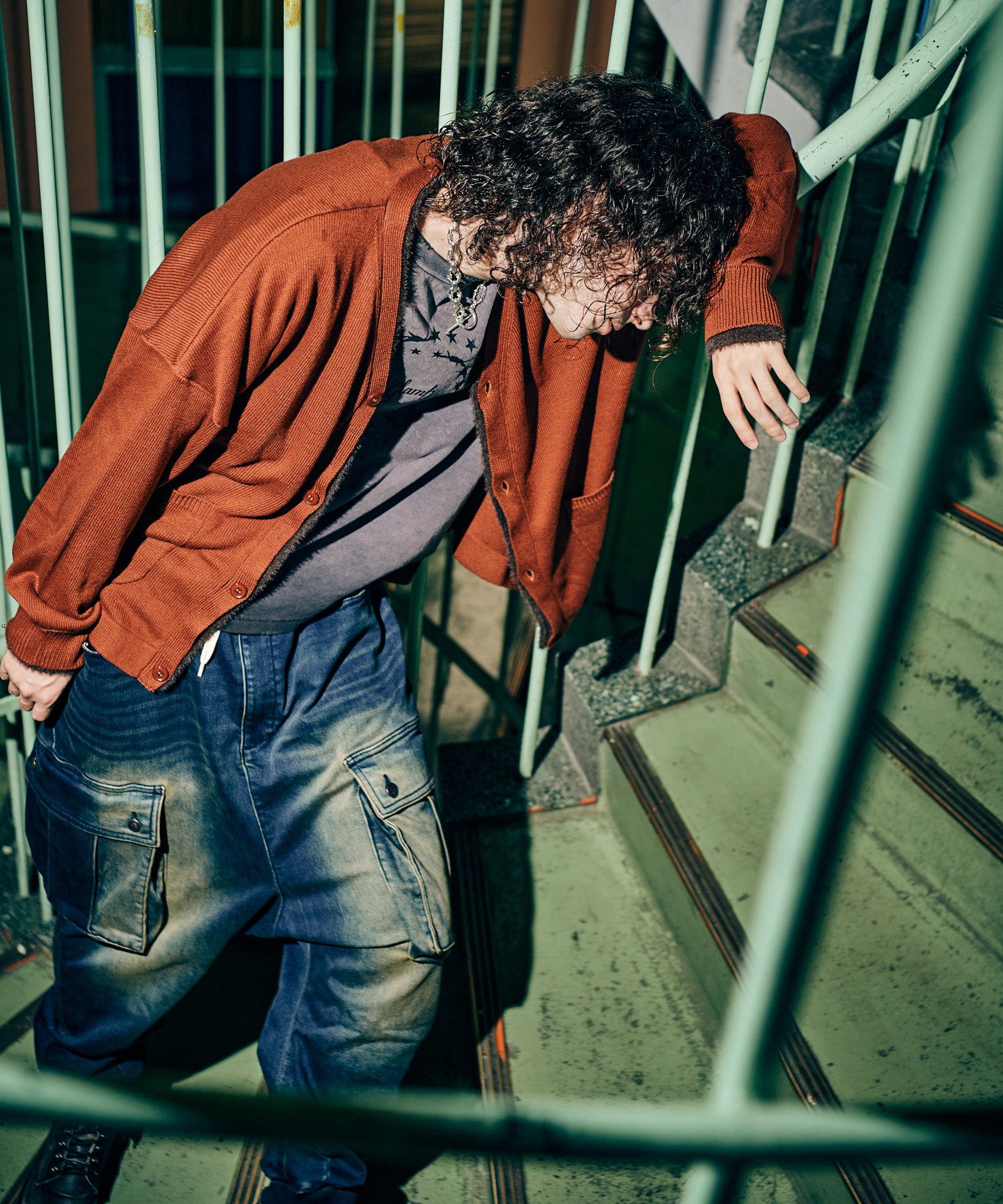 GB0425/P08: Knit Denim Cargo Pants / Knit Denim Cargo Pants
