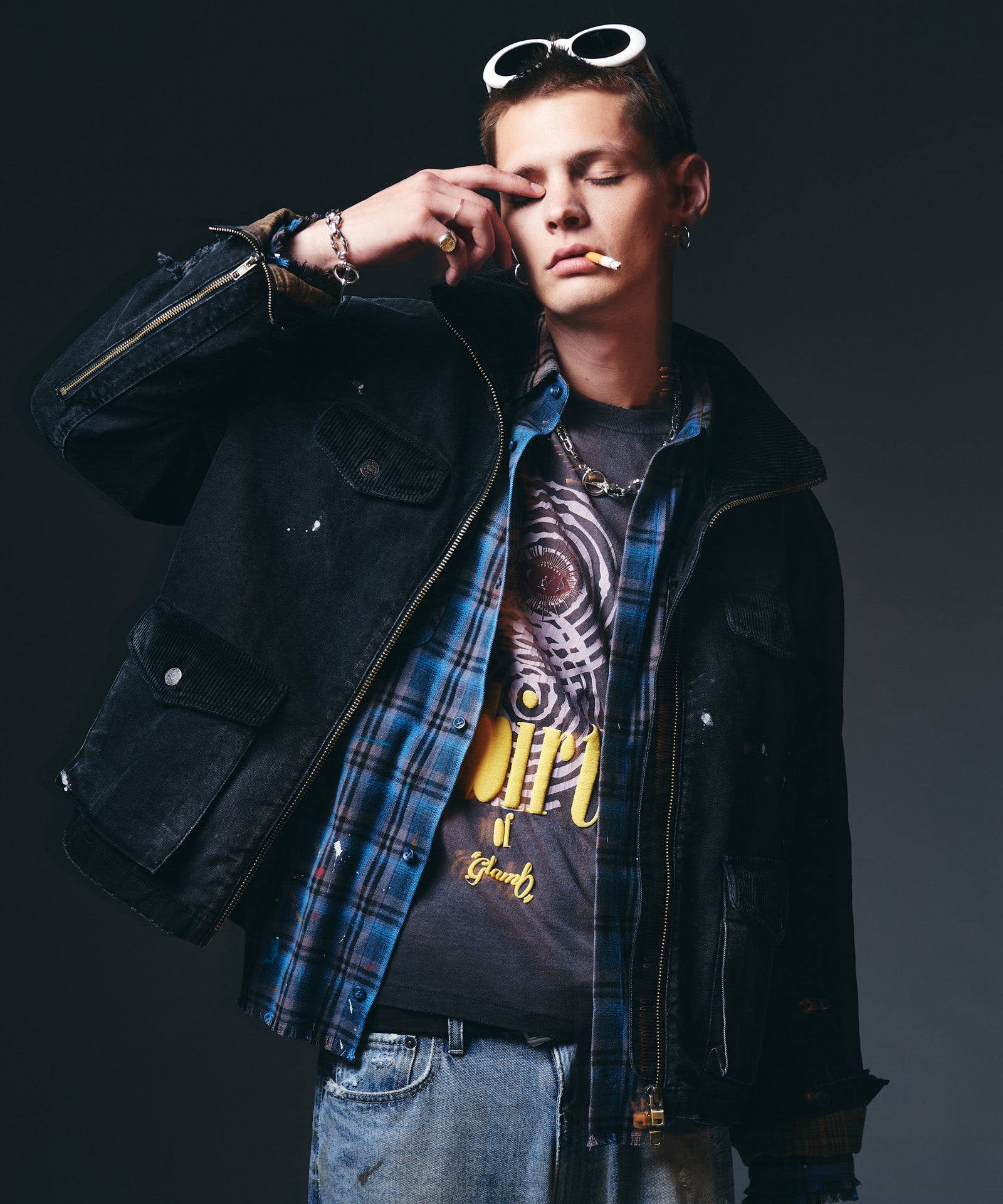 GB0425/SH01 : Splash Damage Flannel Shirt / スプラッシュダメージ