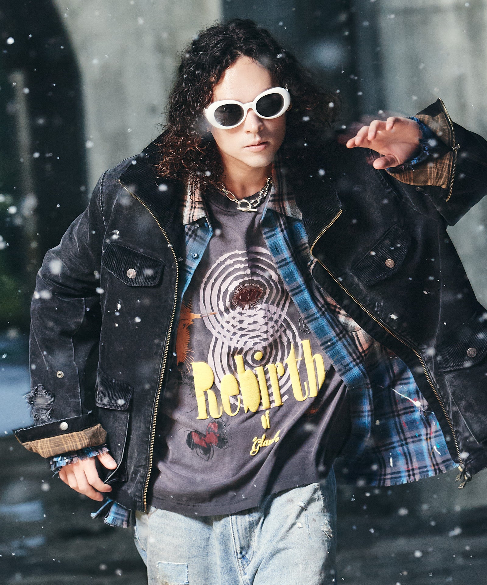 GB0425/SH01 : Splash Damage Flannel Shirt / スプラッシュダメージ