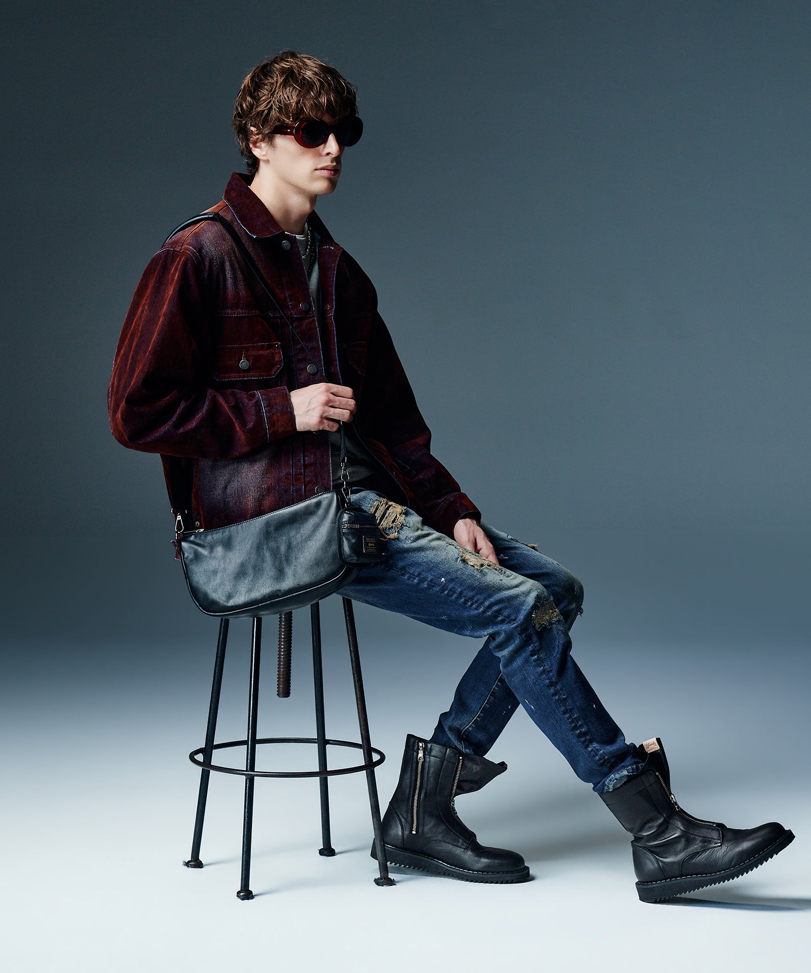 GB0426/AC01 : Double Zip Combat Boots / ダブルジップコンバット