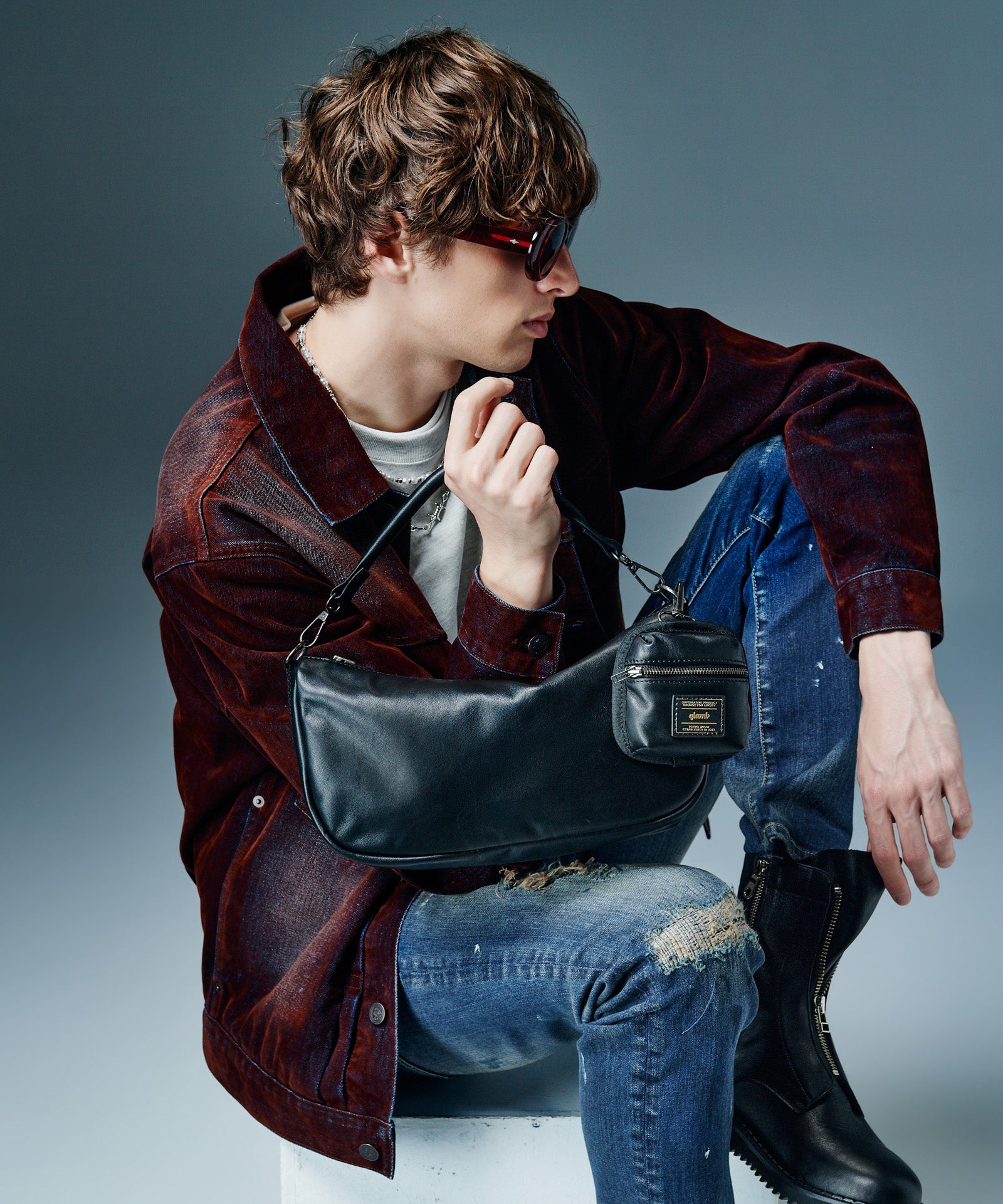 GB0426/AC06 : 2Way Leather Sacoche Bag / 2ウェイレザーサコッシュ