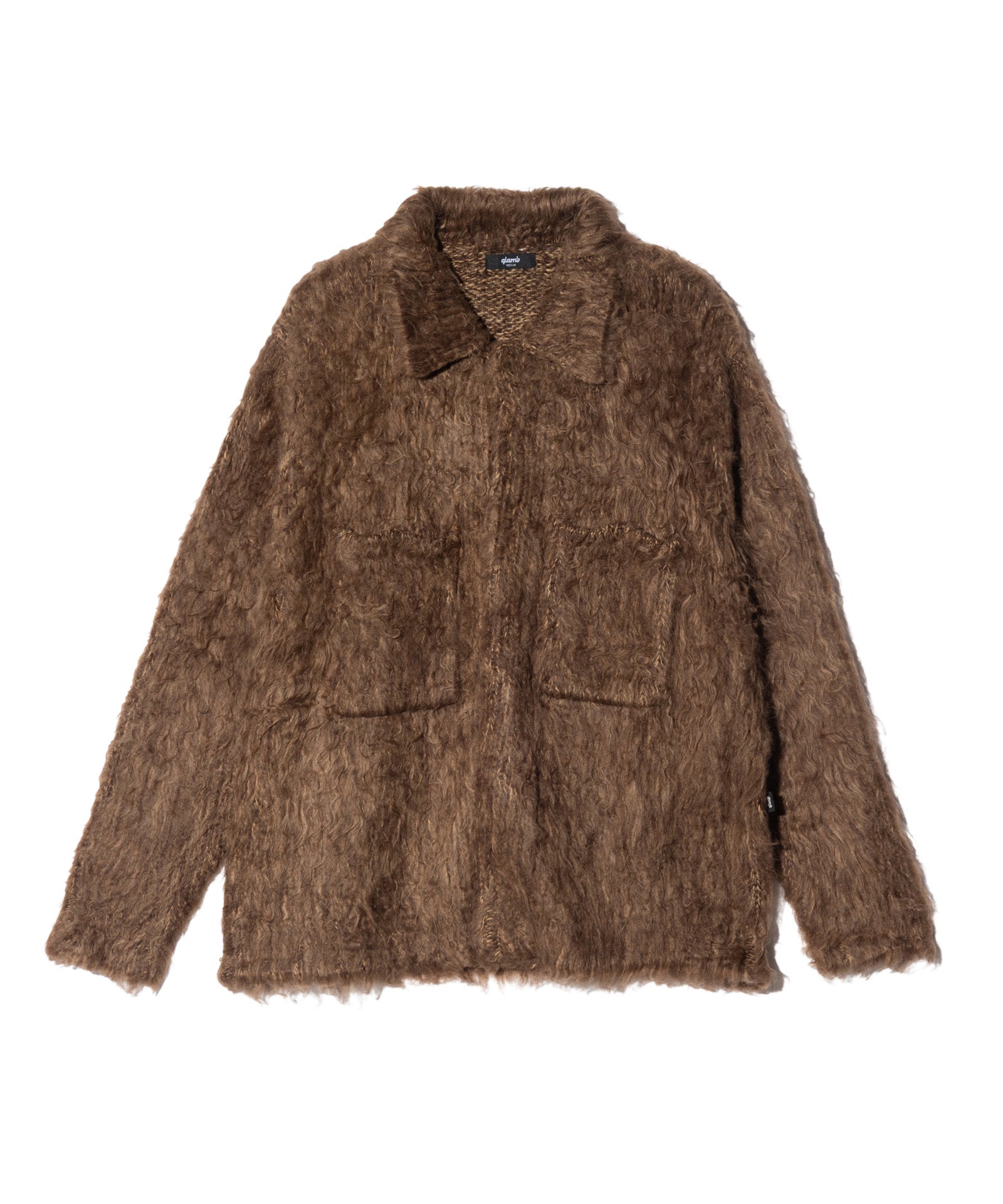 GB0426/KNT05 : Shaggy Knit Shirt Cardigan / シャギーニットシャツ