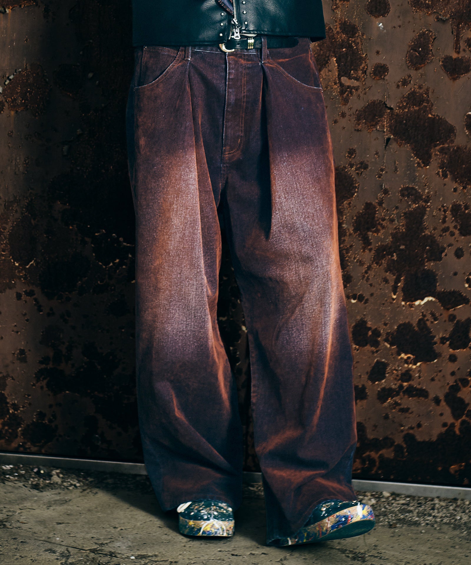 Gloss Flockey Denim Pants / グロスフロッキーデニムパンツ