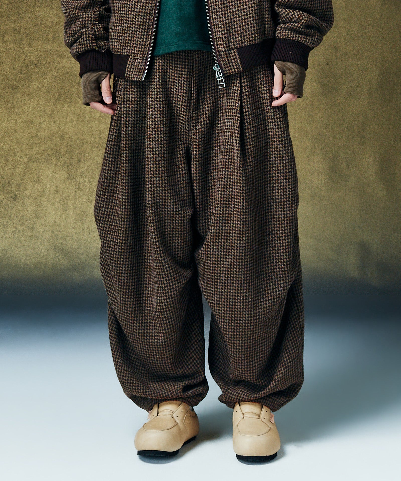 Damage Houndstooth Pants / ダメージハウンドトゥースパンツ