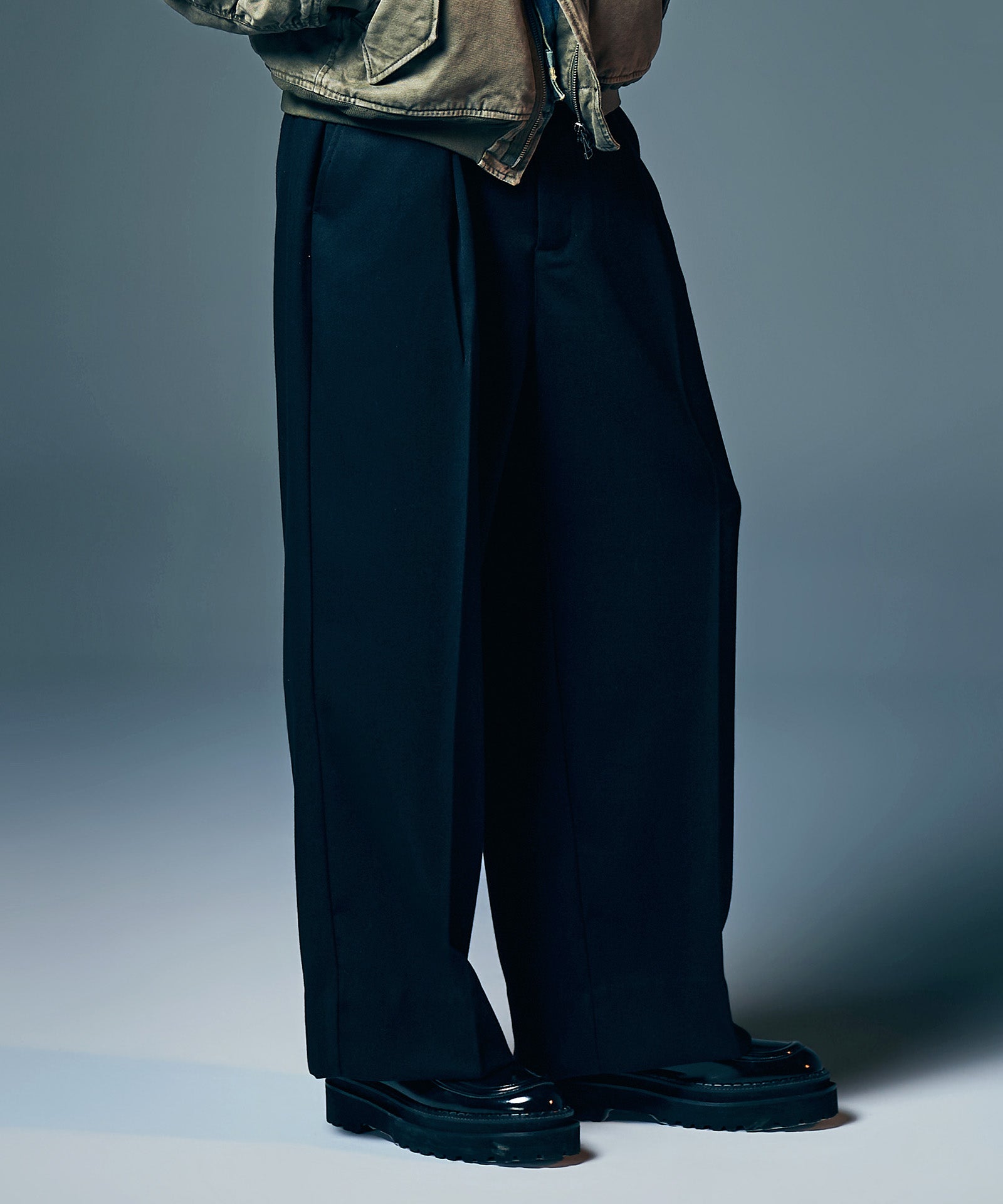 GB0326/P04 : Grace Wide Slacks / グレースワイドスラックス | glamb