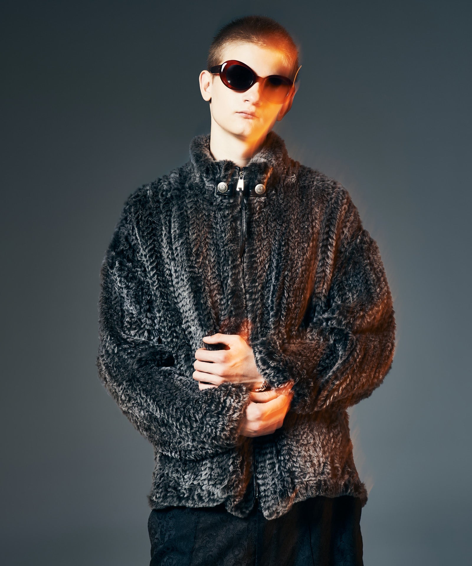 GB0326/JKT05 : Rabbit Fur Jacket / ラビットファージャケット