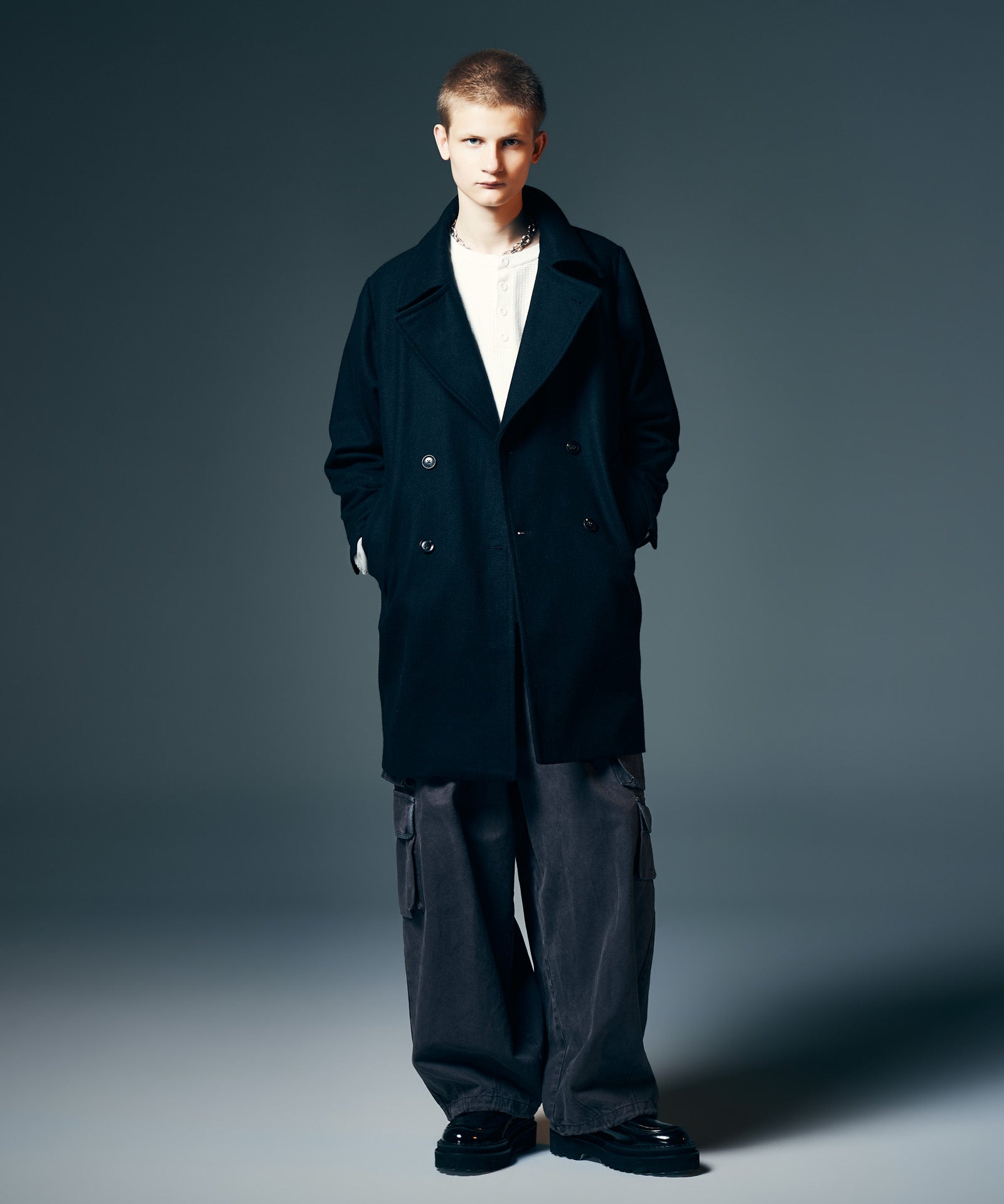 GB0326/JKT16 : Double Breasted Chesterfield Coat / ダブルブレスト