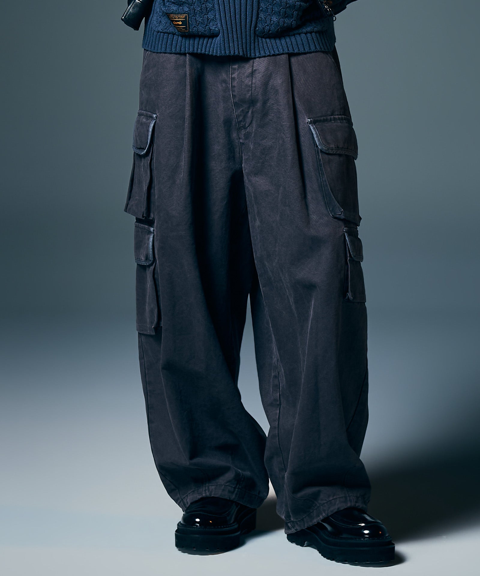 GB0326/P09 : Fade Asymmetry Cargo Pants / フェイドアシンメトリー