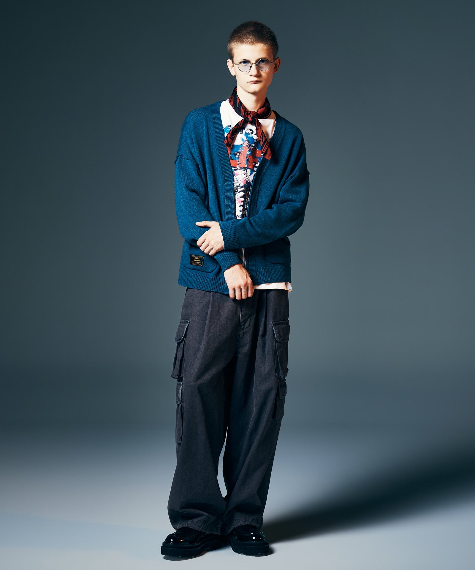 GB0326/KNT12 : Zip Knit Cardigan / ジップニットカーディガン