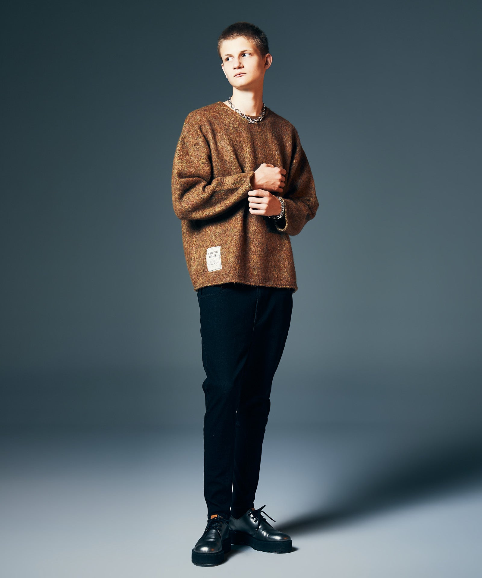 GB0326/KNT09 : Fuzzy Pullover Knit / ファジープルオーバーニット