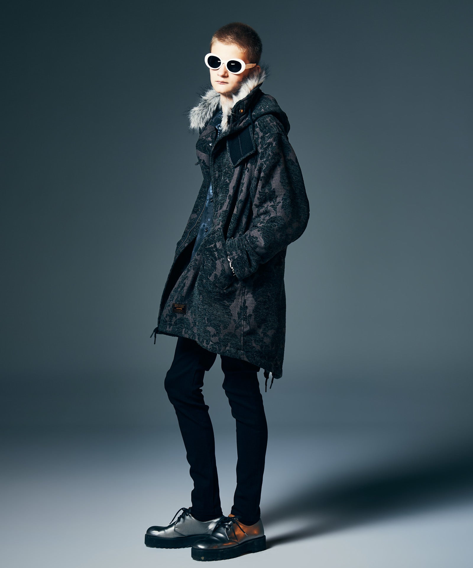 GB0326/JKT11 : High Neck Mods Coat / ハイネックモッズコート