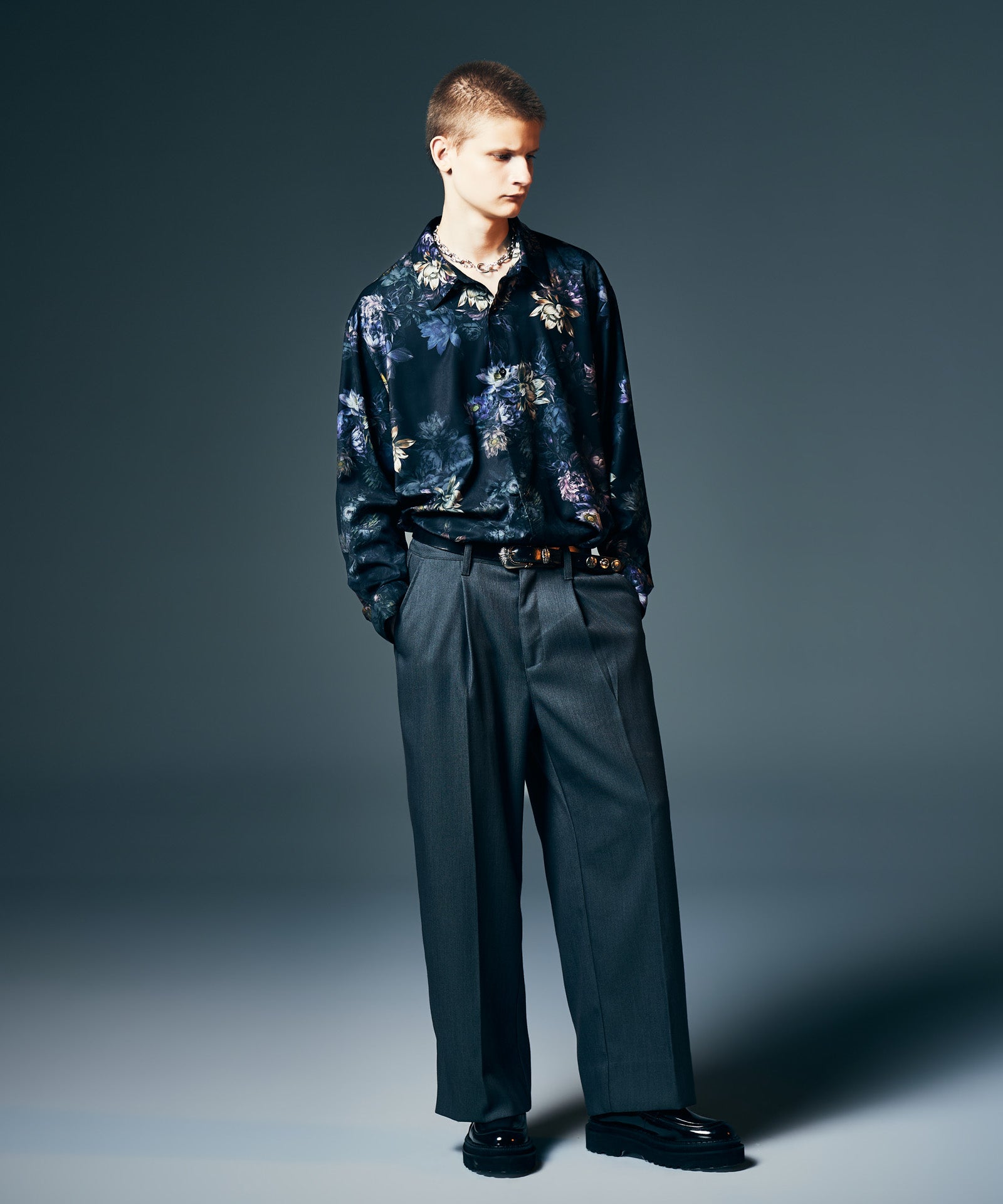 GB0326/SH09 : Velour Pajamas Shirt / ベロアパジャマシャツ | glamb