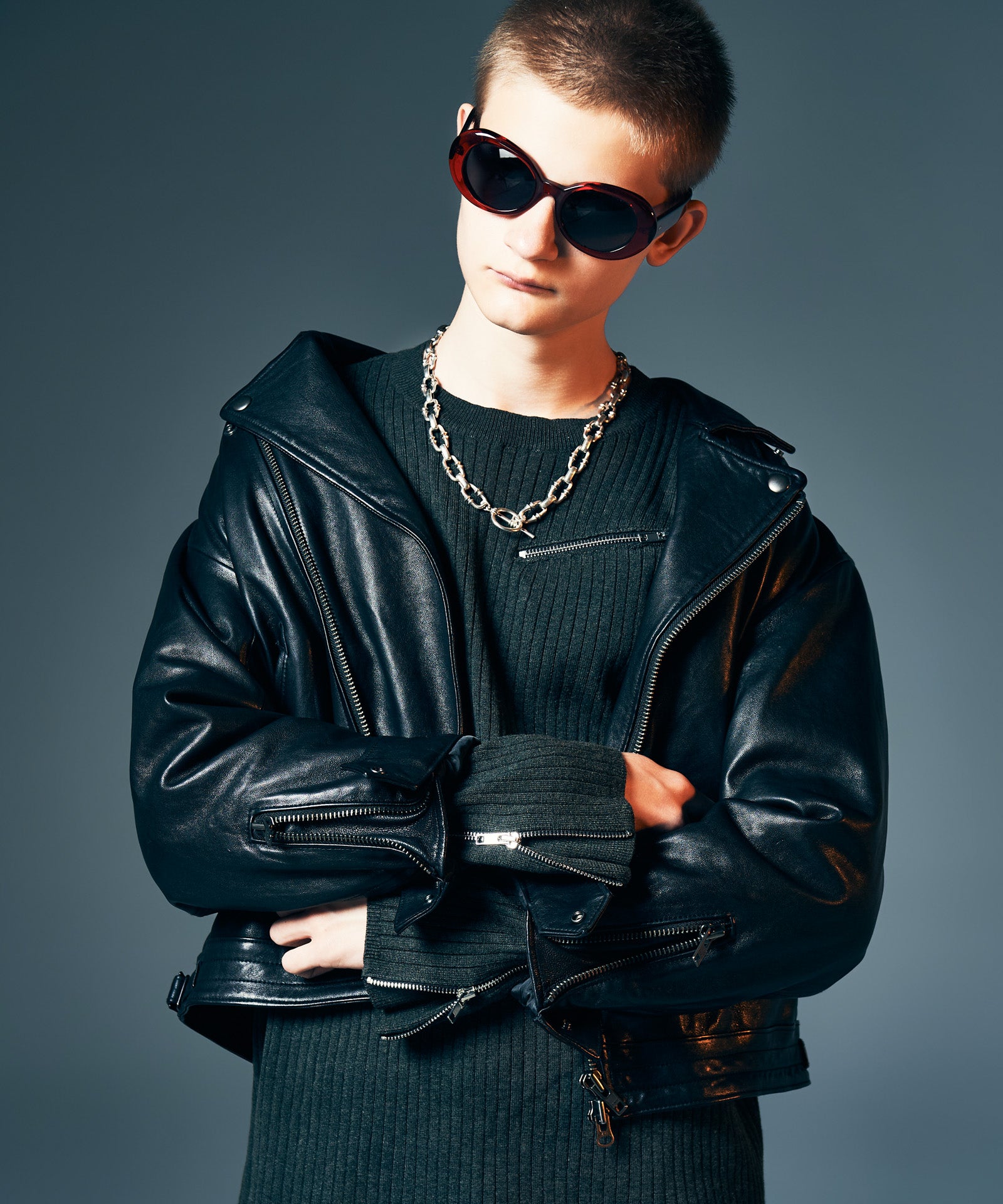 GB0326/KNT03 : Zip Rib Knit / ジップリブニット | glamb Online