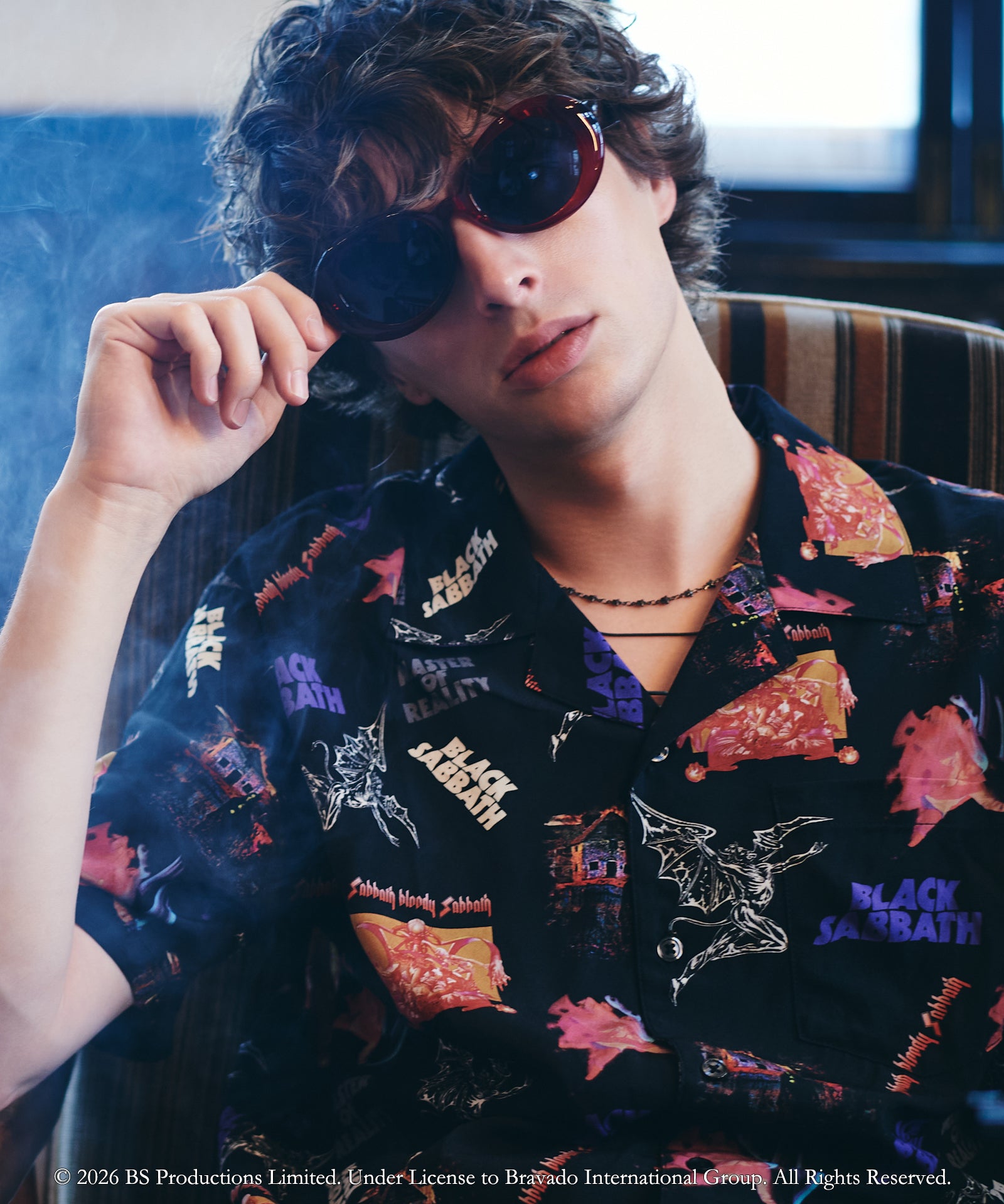 GB0126/SH01 : Black Sabbath Open Collar Shirt / ブラックサバス