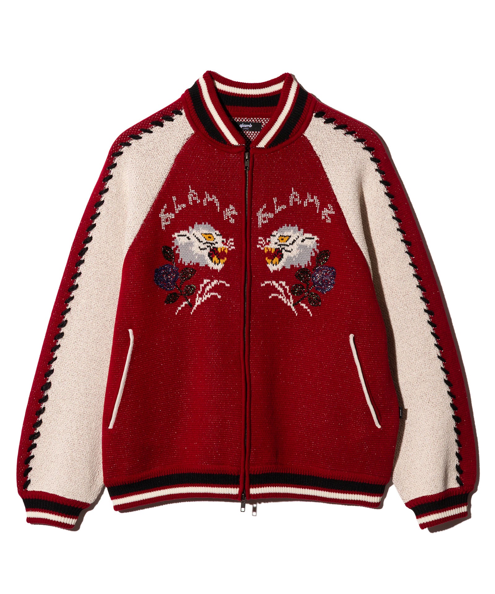 GB0126/JKT05 : White Tiger Knit Ska Jumper / ホワイトタイガー