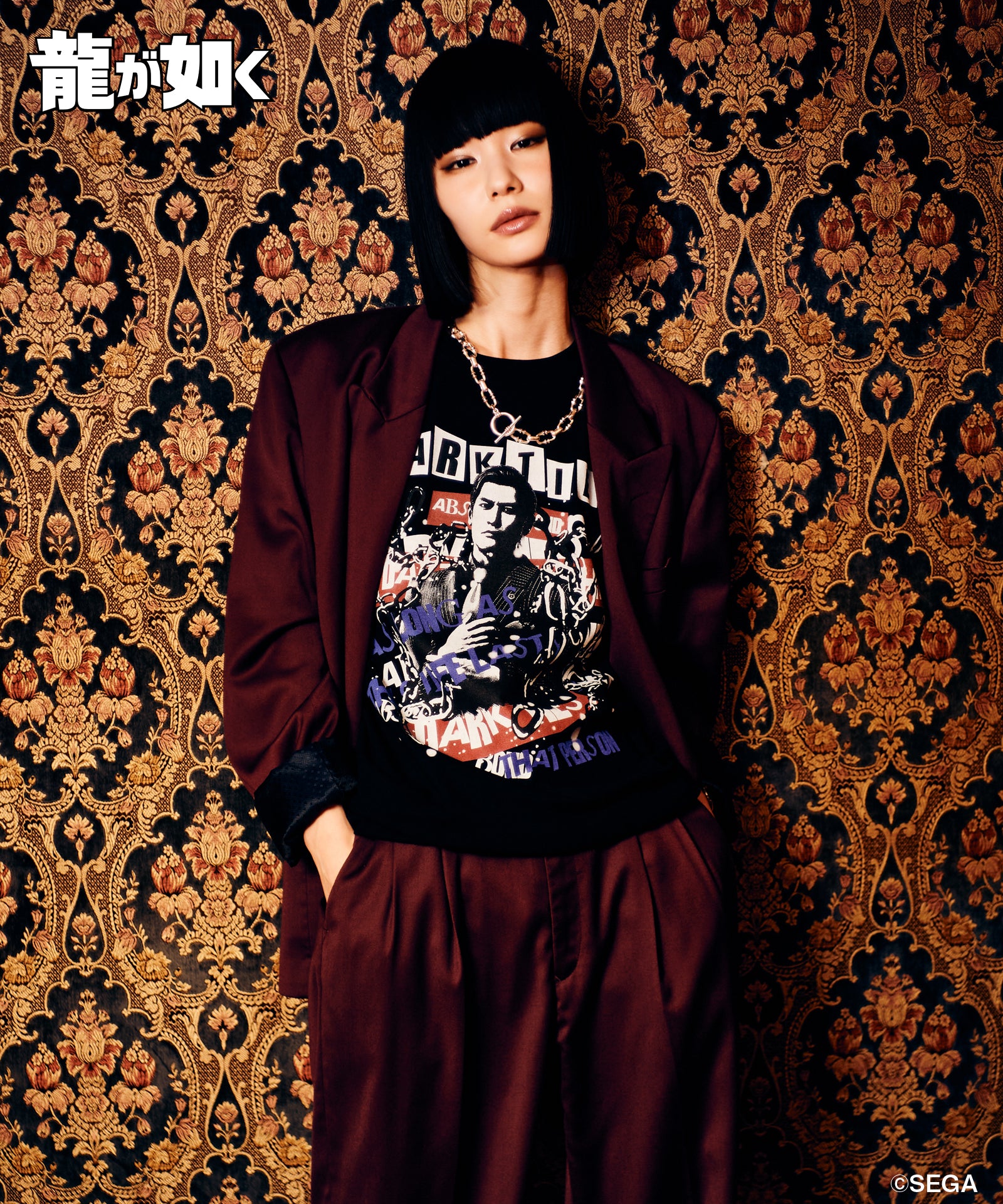 H:170 / C:77 / W:57 / H:81 着用サイズ:L