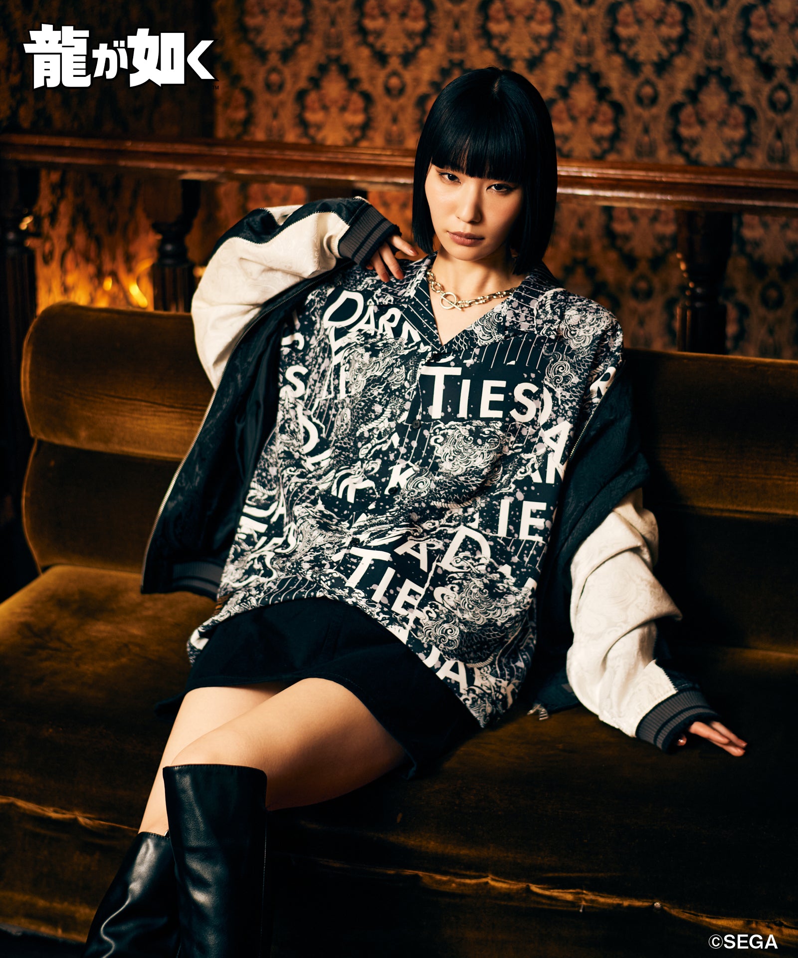 H:170 / C:77 / W:57 / H:81 着用サイズ:L