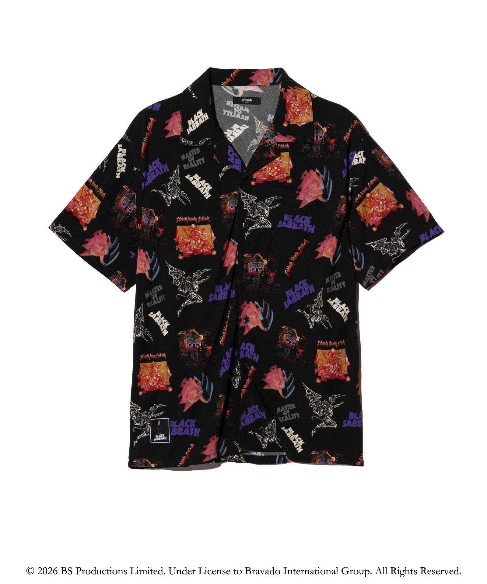 GB0126/SH01 : Black Sabbath Open Collar Shirt / ブラックサバス