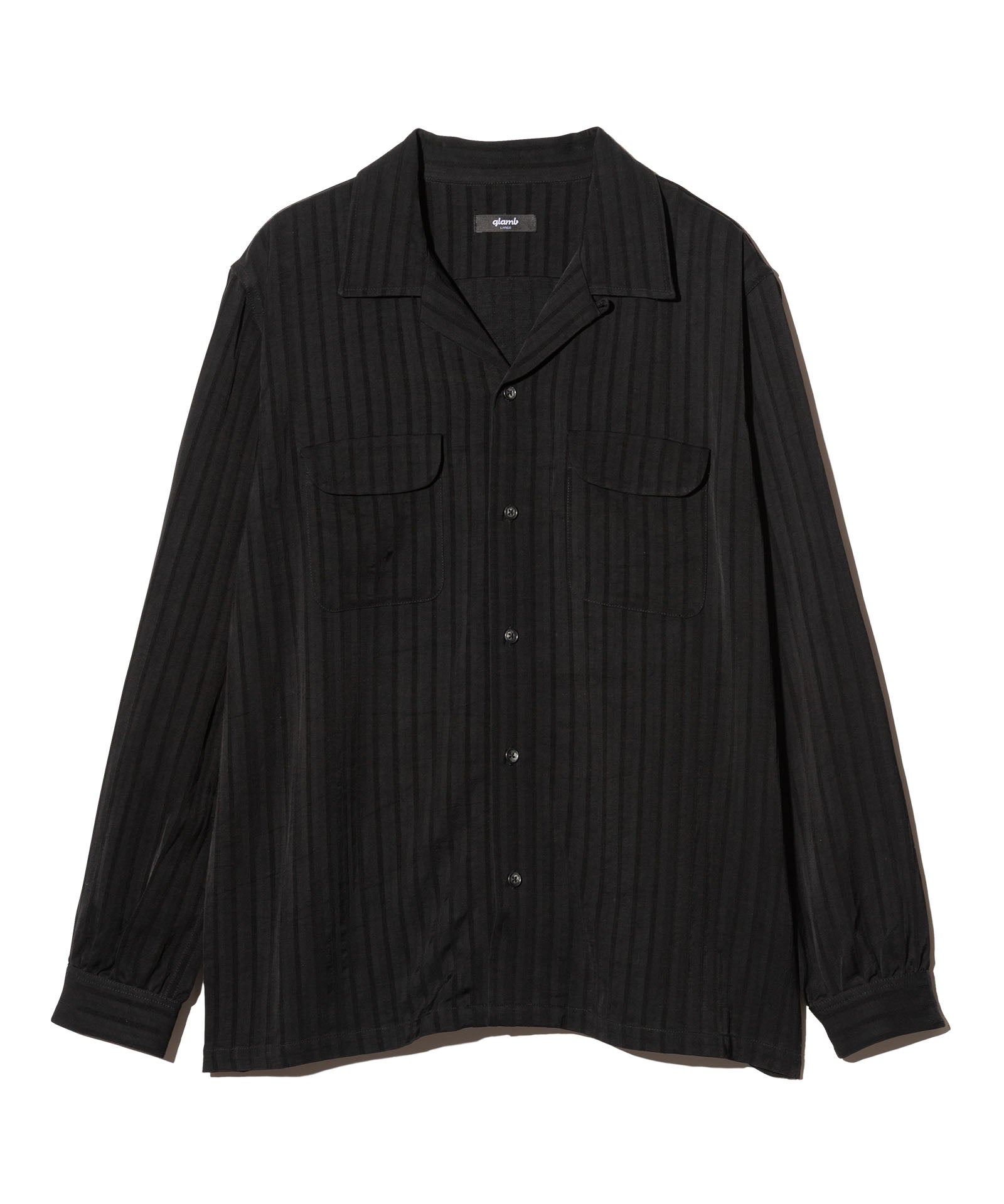 GB0126/SH05 : Stripe Jacquard Linen Shirt / ストライプジャガード